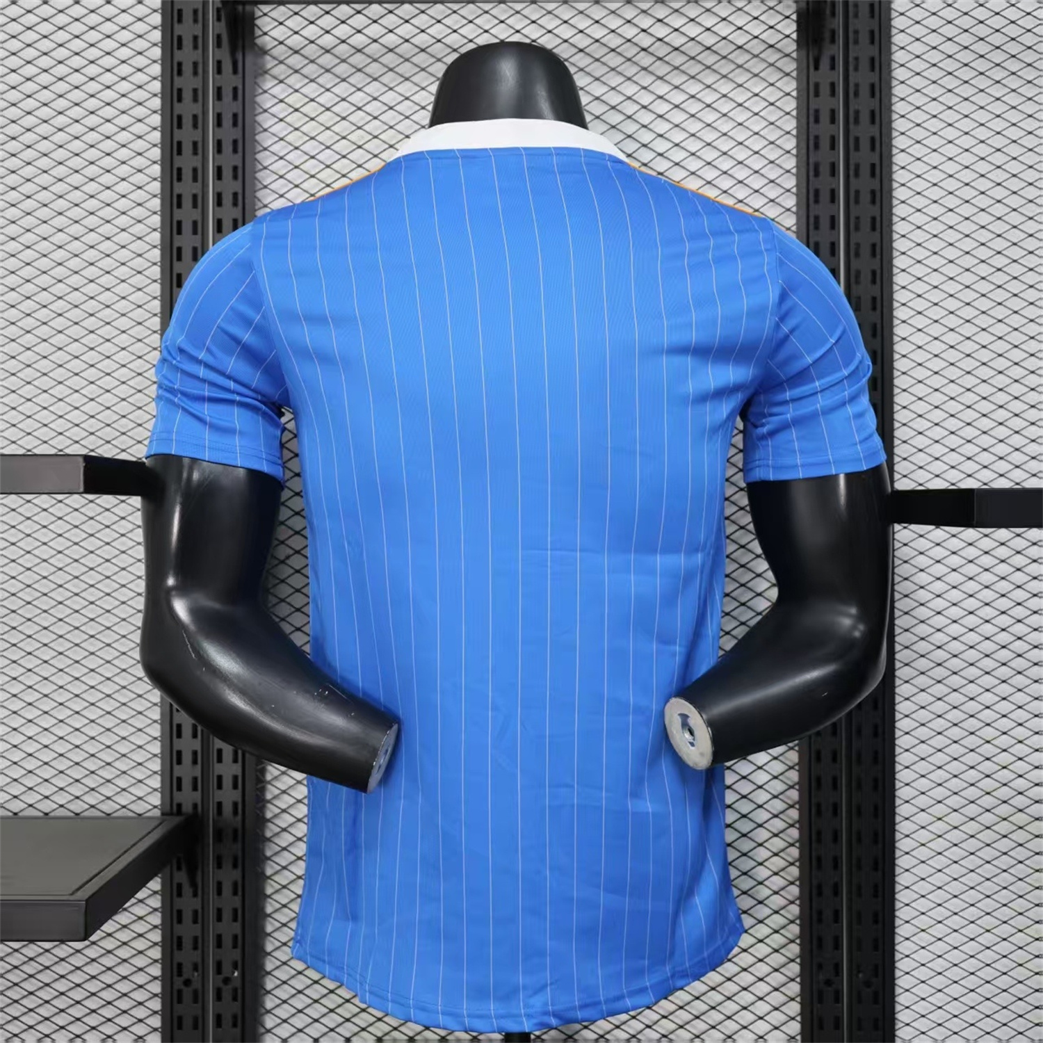 AlphaJersey-Real Madrid 25-26 Trefoil White Lines Blue Travel Jersey - Player Version