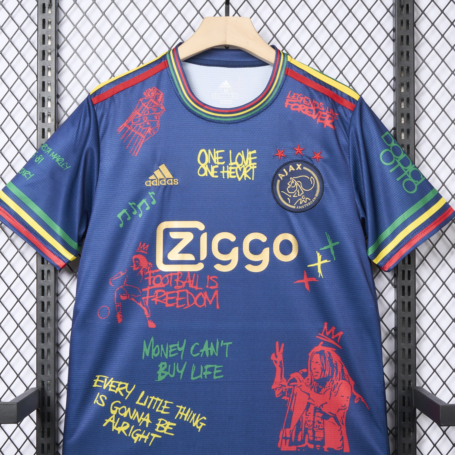 AlphaJersey-Ajax x B-O-B Marly 2025-26 40th Blue Special Edition Jersey - Fans Version