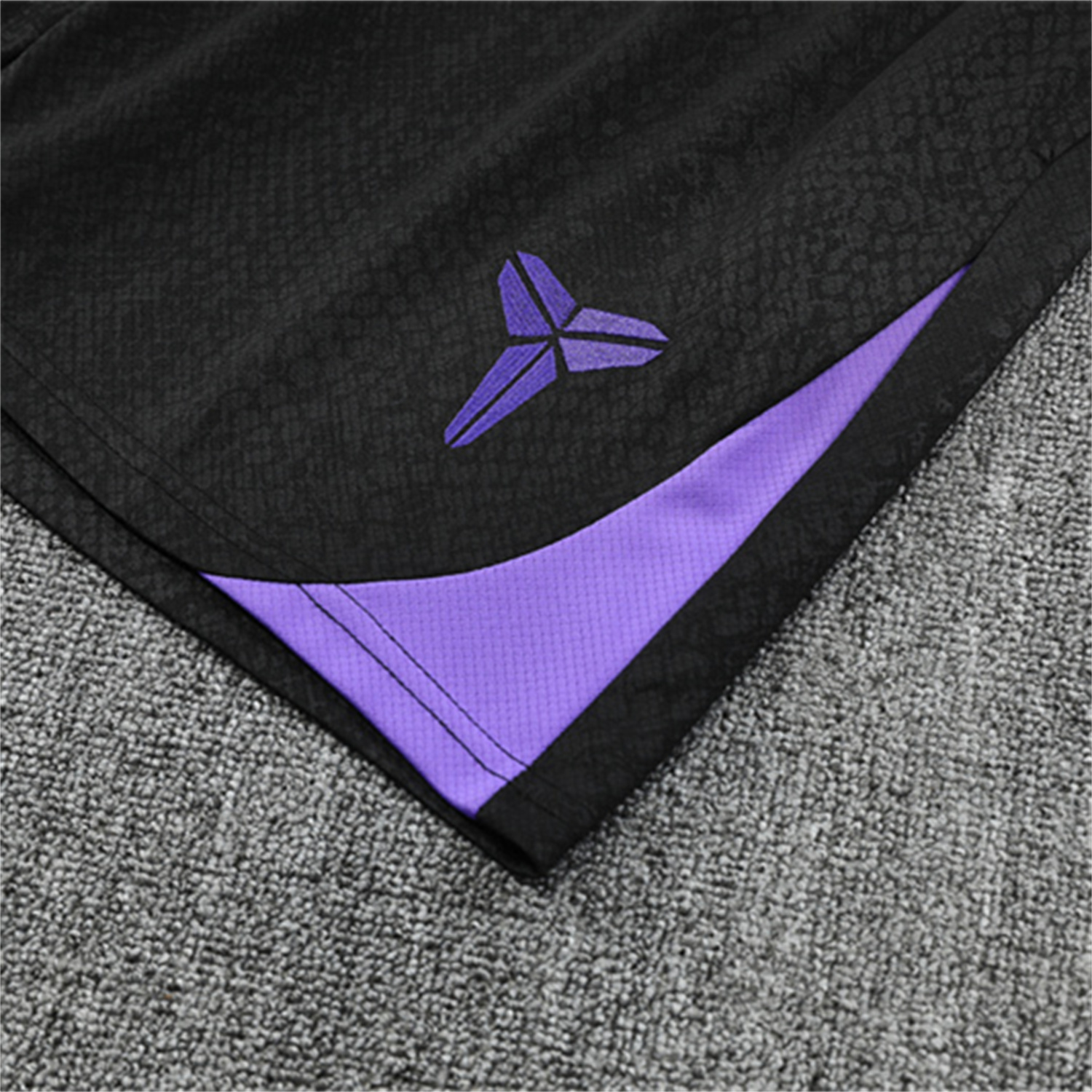 AlphaJersey-Barcelona 25-26 X KB Short-Sleeve Training Set - Black Blue Top & Black Shorts
