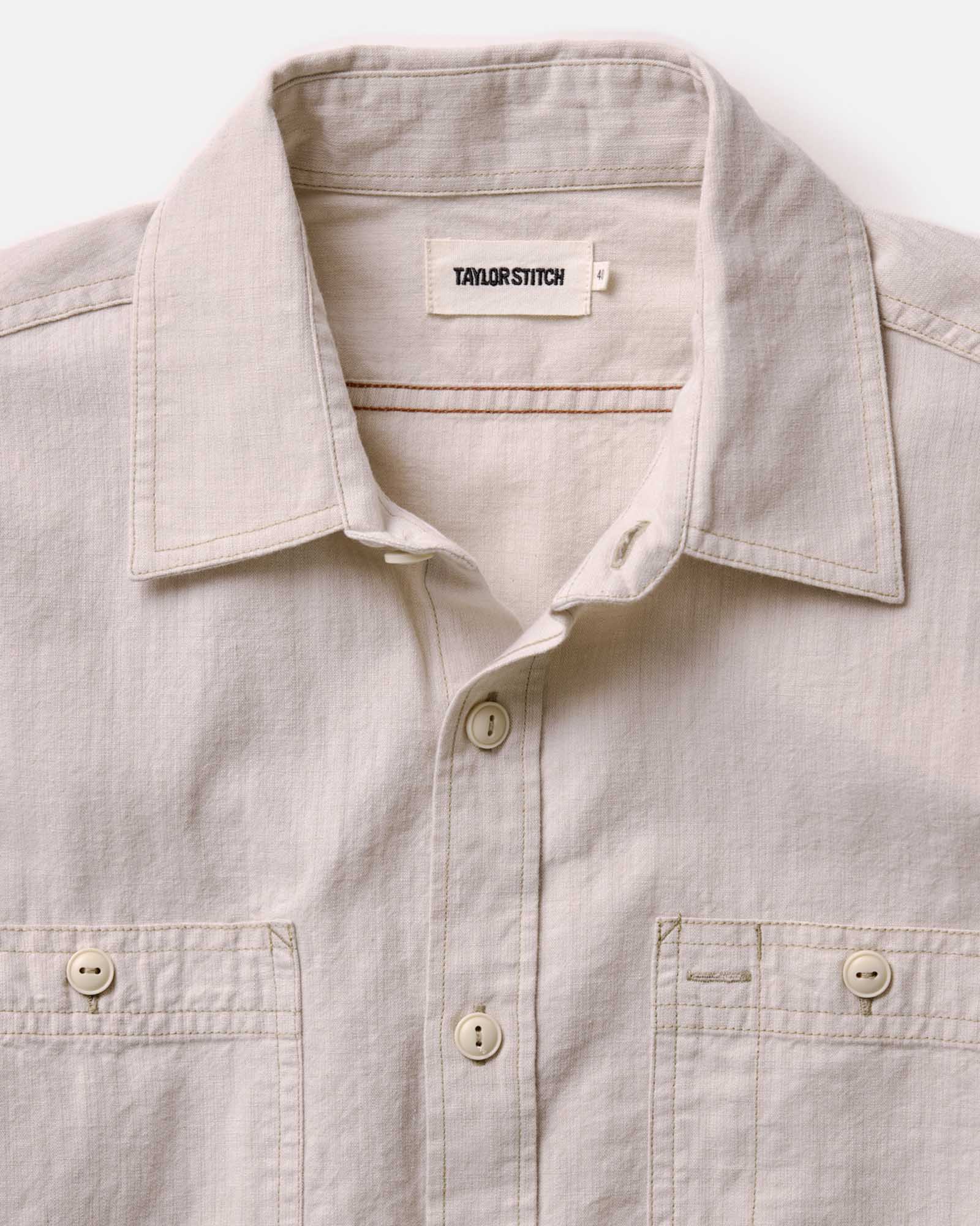 The Foundry Shirt in Natural Chambray | Modern Menswear by yycbvcnbmmnbm
