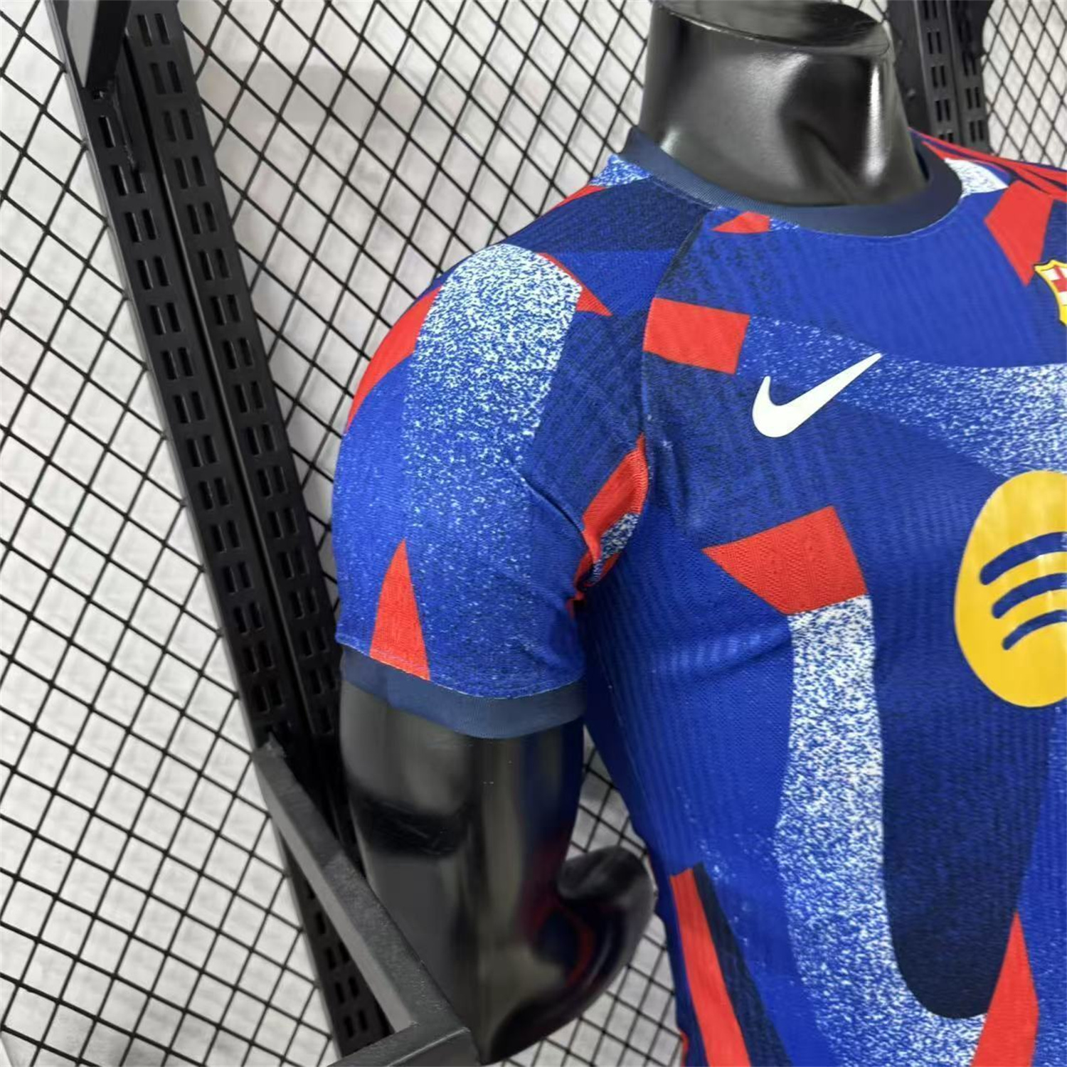 AlphaJersey-Barcelona 25-26 Blue And Red Pre-Match Jersey - Player Version