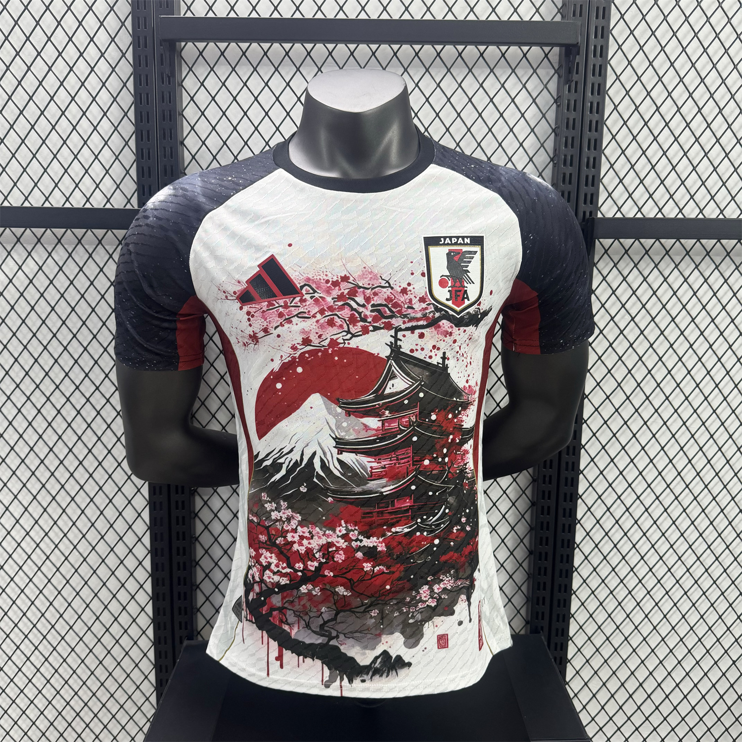 AlphaJersey-Japan 25-26 Sunset Over Mount Fuji Flowers Floating Over Churei Pagoda Special Jersey - Player Version