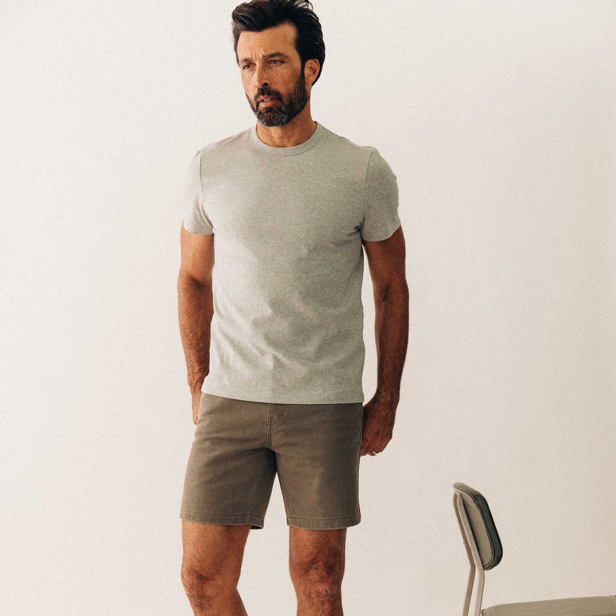 The Organic Cotton Tee in Heather Grey | Modern Menswear by yycbvcnbmmnbm
