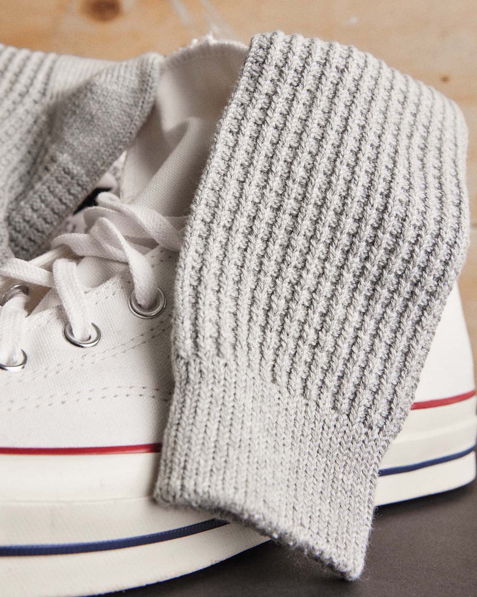 The Waffle Sock in Heather Grey | Modern Menswear by yycbvcnbmmnbm