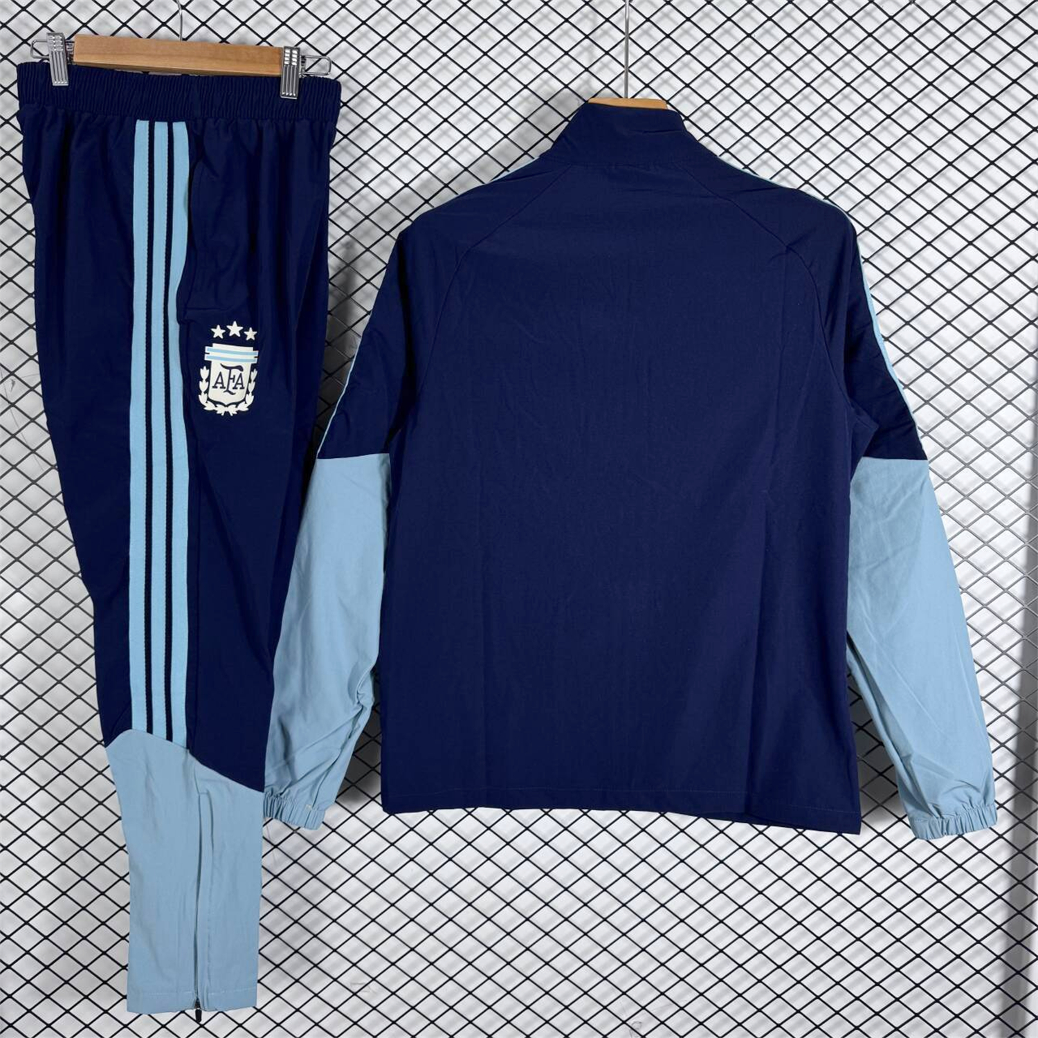 AlphaJersey-Argentina 2026 Windbreaker Training Set - Dark Blue Top and Pants