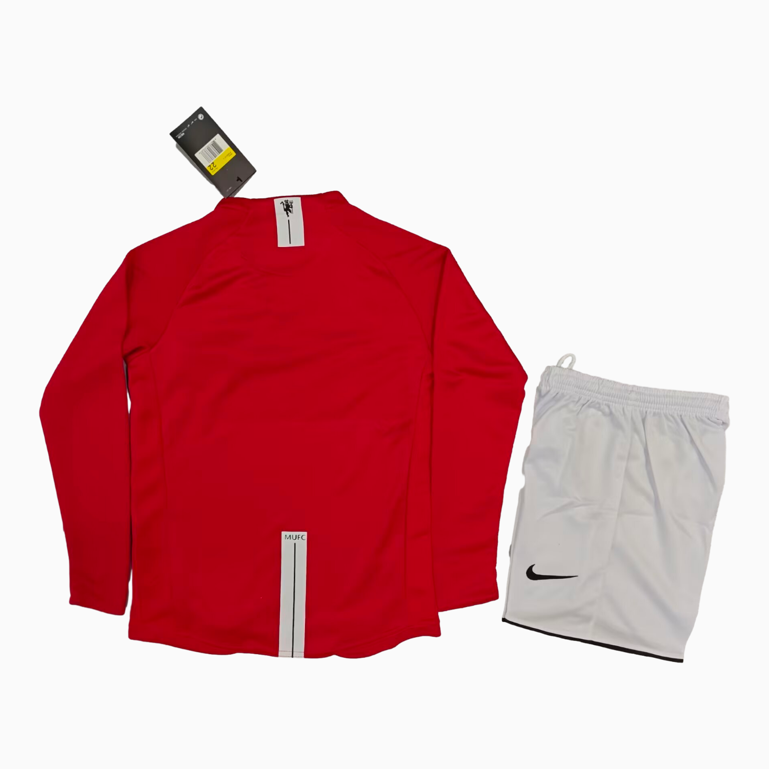 AlphaJersey-Retro Manchester United 2007-08 Home Long Sleeves Kids Kit