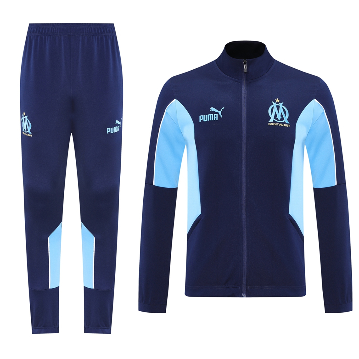 AlphaJersey-Marseille 25-26 Jacket Training Tracksuit - Deep Blue Jackets & Pants