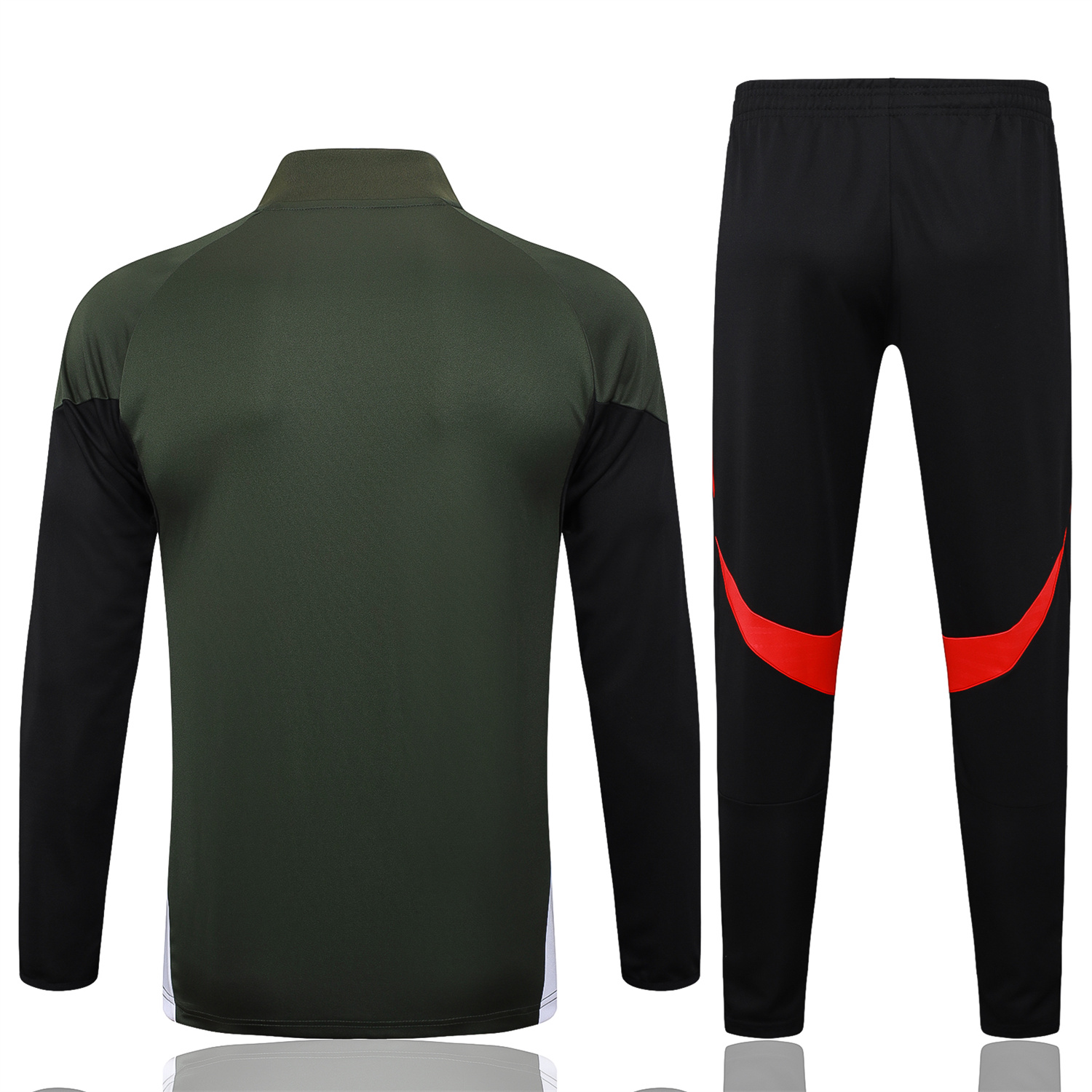 AlphaJersey-Bayern Munich 25-26 Jacket Training Tracksuit - Army Green Top and Black Pants