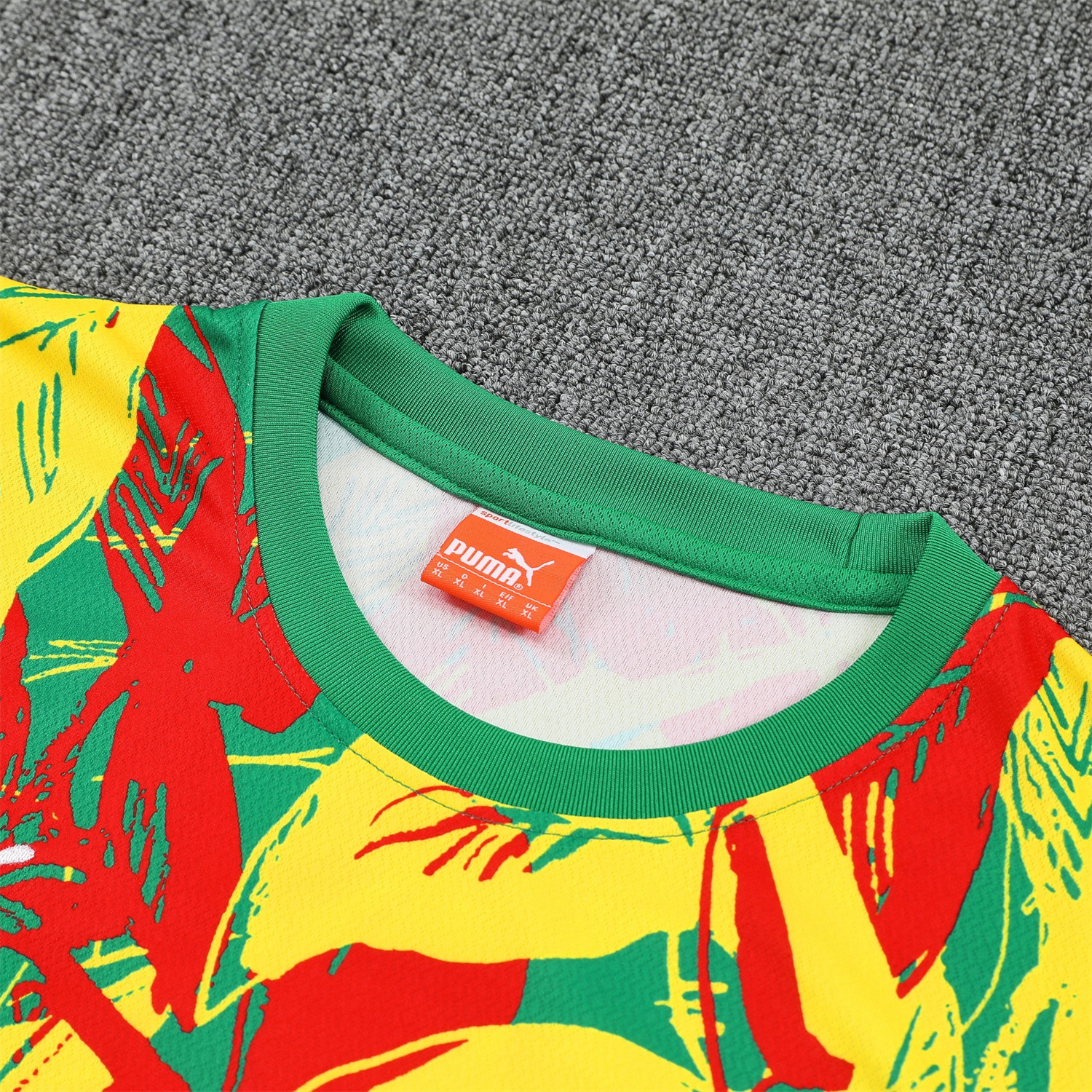 AlphaJersey-Senegal 2026 Vest Training Set - Variegated Vest and Green Shorts