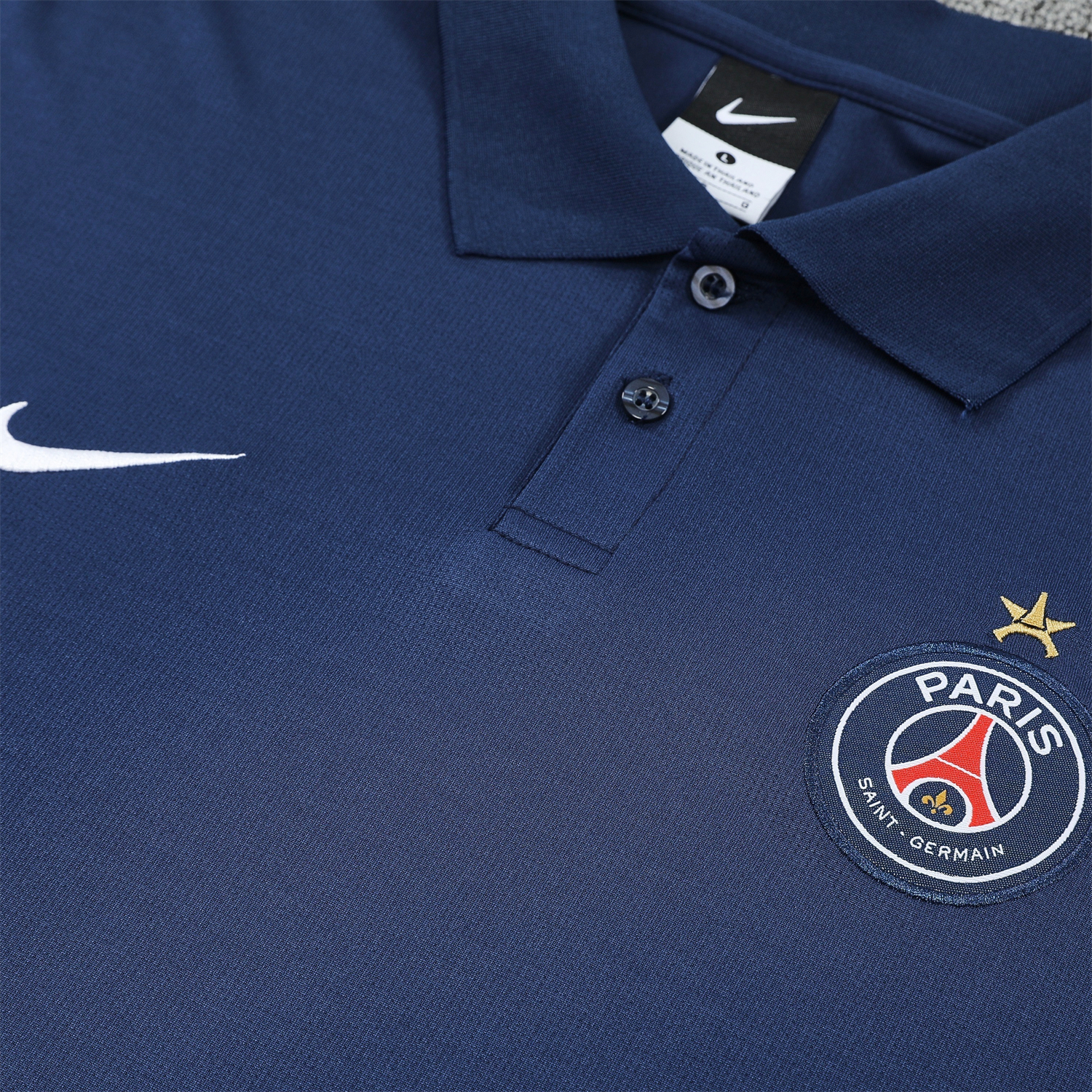 AlphaJersey-Paris Saint-Germain PSG 25-26 POLO Short-Sleeve Training Set - Dark Blue Top and Pants
