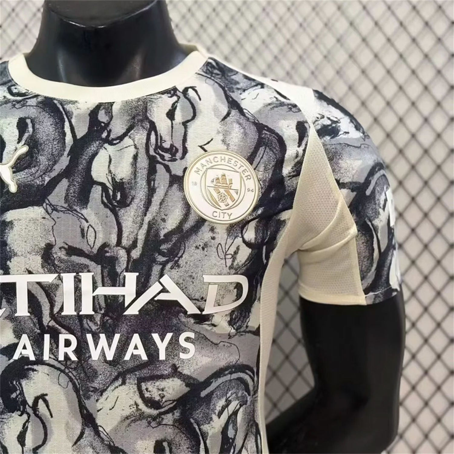 AlphaJersey-Manchester City 25-26 Year of the Horse Ink Painting Special Jersey - Player Version