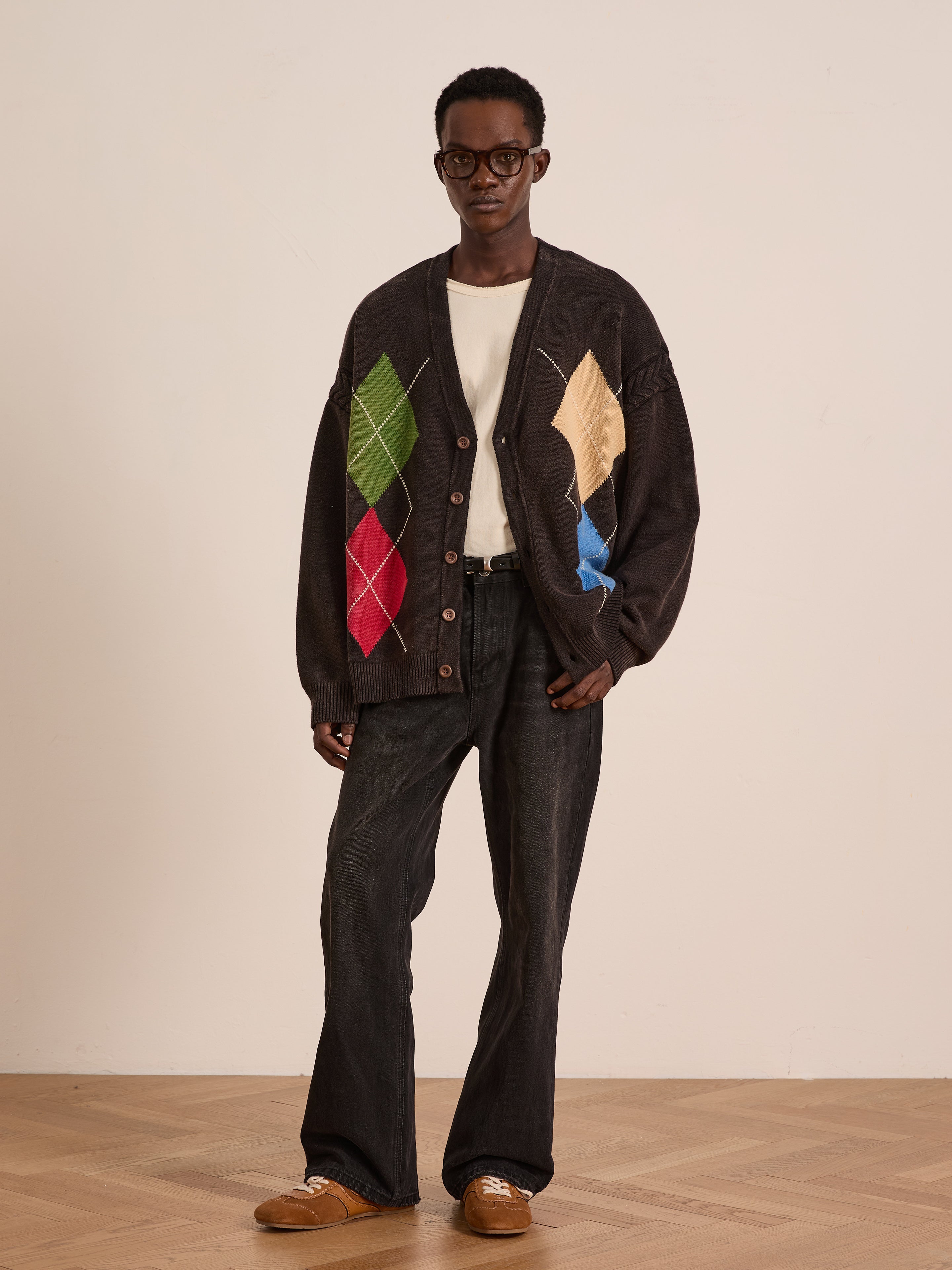 Argyle Knit Cardigan | Modern Menswear by yycbvcnbmmnbm