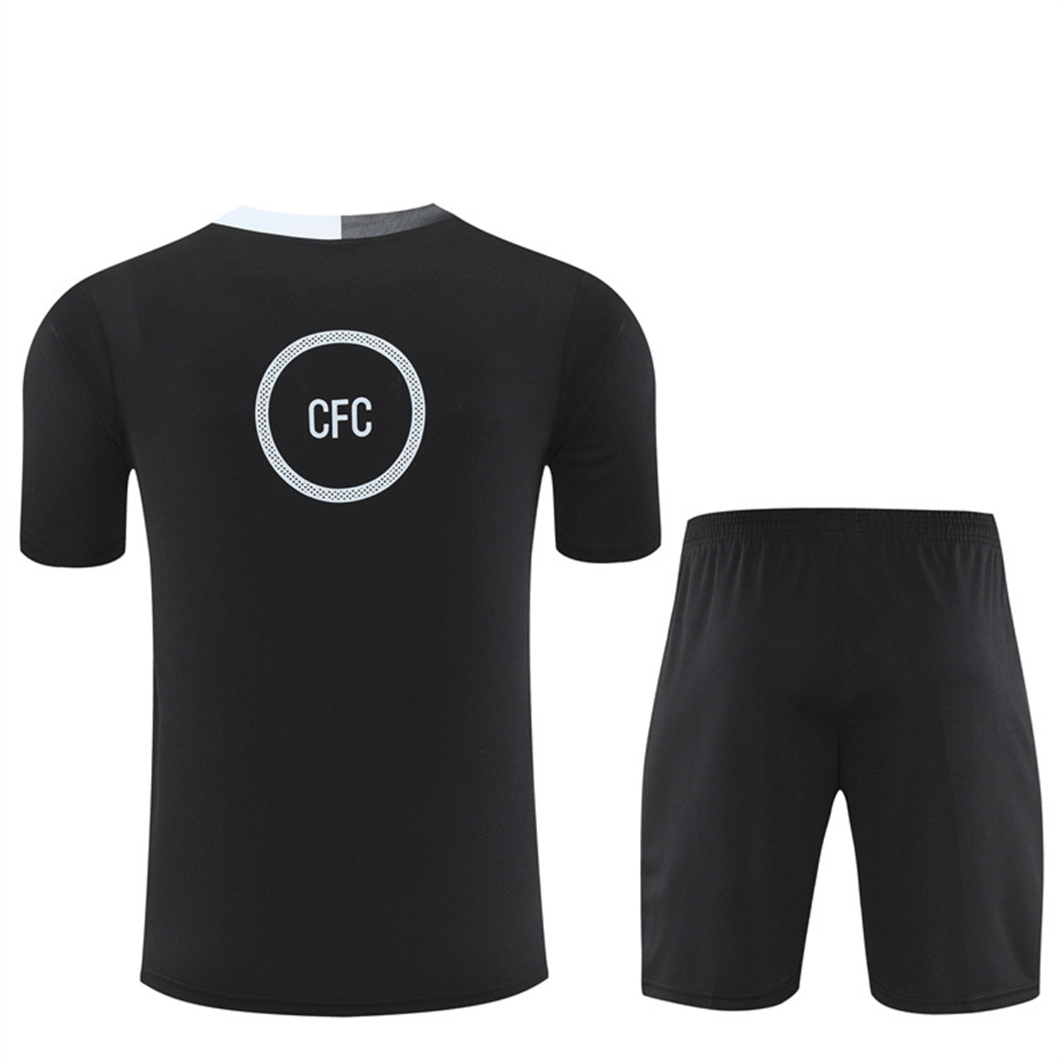 AlphaJersey-C.H.E.L.S.E.A 25-26 Short-Sleeve Training Set - Black Top & Black Shorts