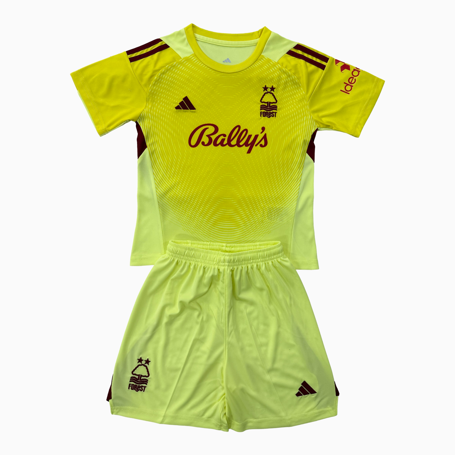AlphaJersey-Nottingham Forest 25-26 Yellow Goalkeeper Men's Adult Jersey Set - Fans Version