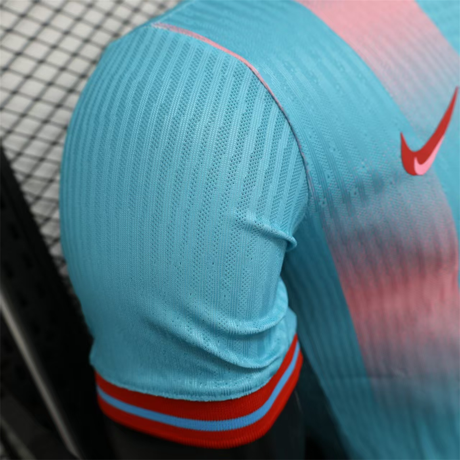 AlphaJersey-Barcelona 25-26 Orange Logo Pink & Light Blue Special Jersey - Player Version