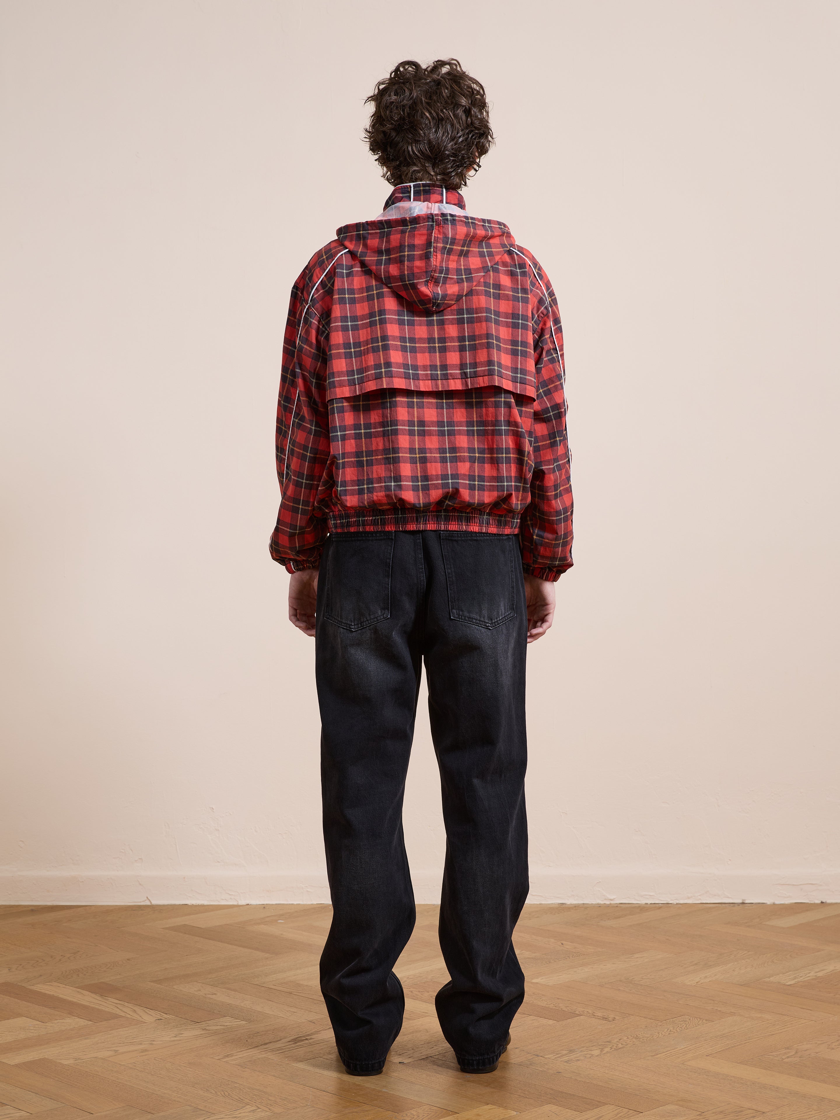 Red Plaid Track Jacket | Modern Menswear by yycbvcnbmmnbm