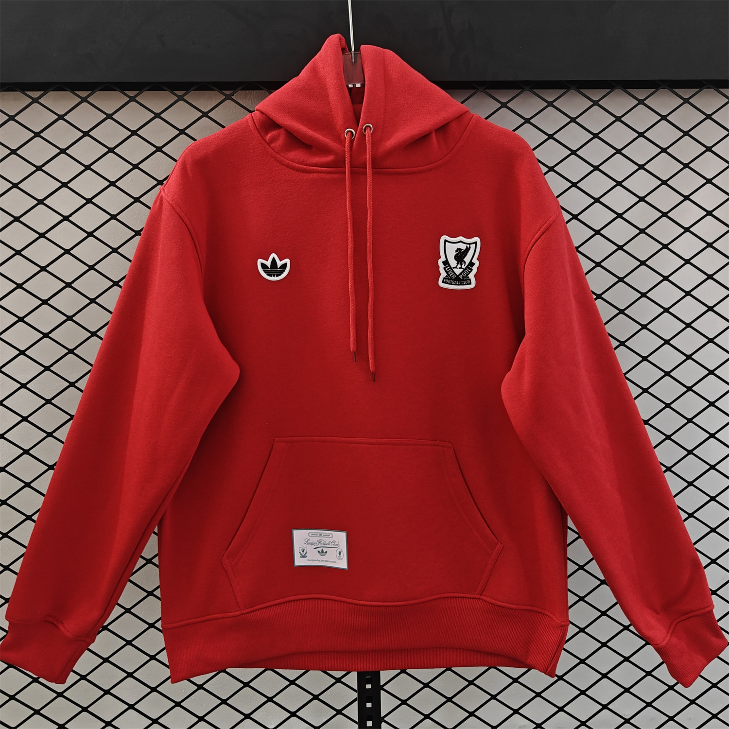 AlphaJersey-Liver.pool 25-26 Originals Terrace Icon White Team Logo Unisex Pullover Hoodie