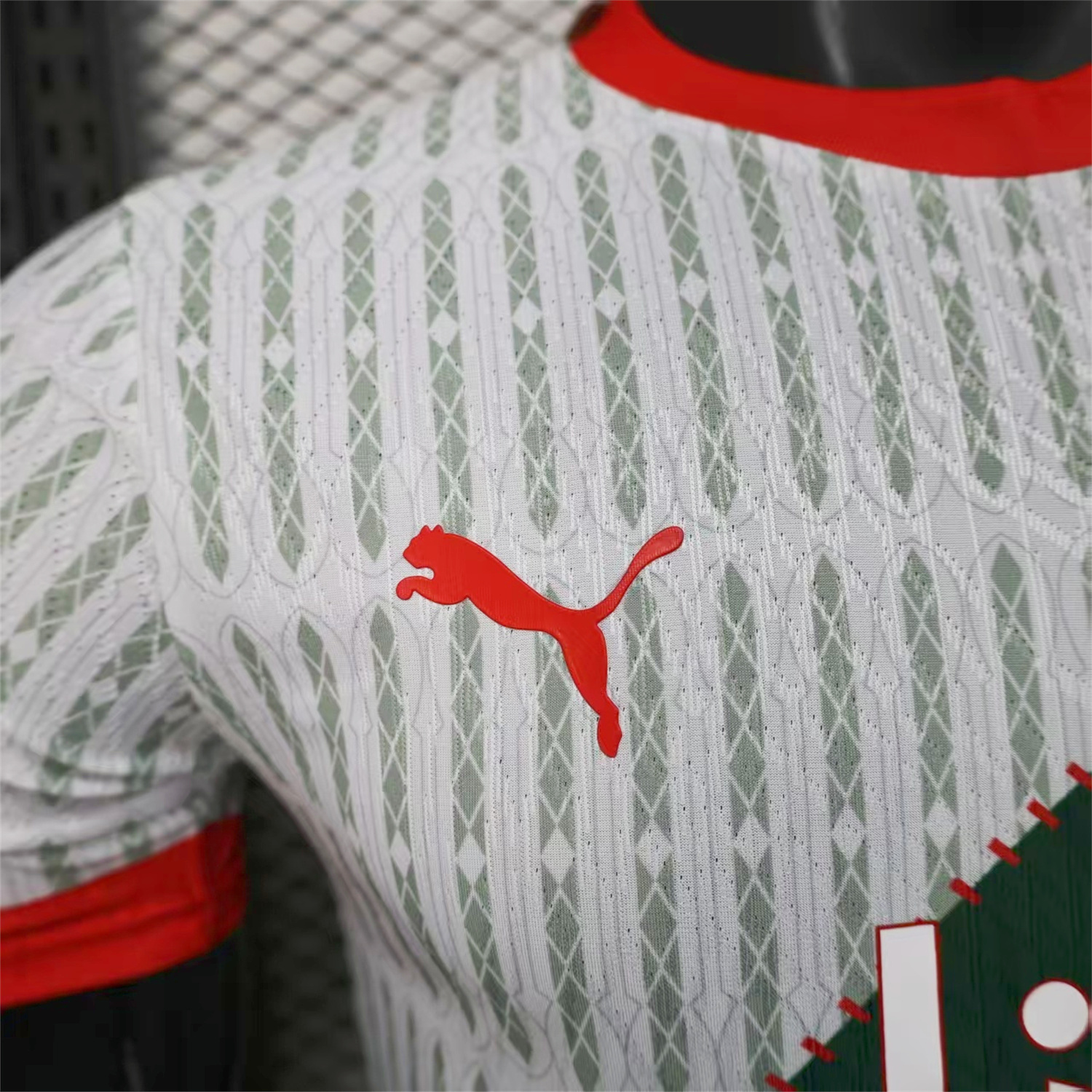 AlphaJersey-Marseille 25-26 Dark Green And White Jersey -Player Version