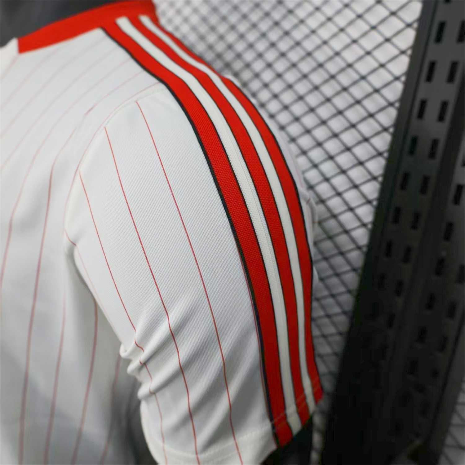 AlphaJersey-Benfica 25-26 Trefoil Red Lines White Travel Jersey - Player Version