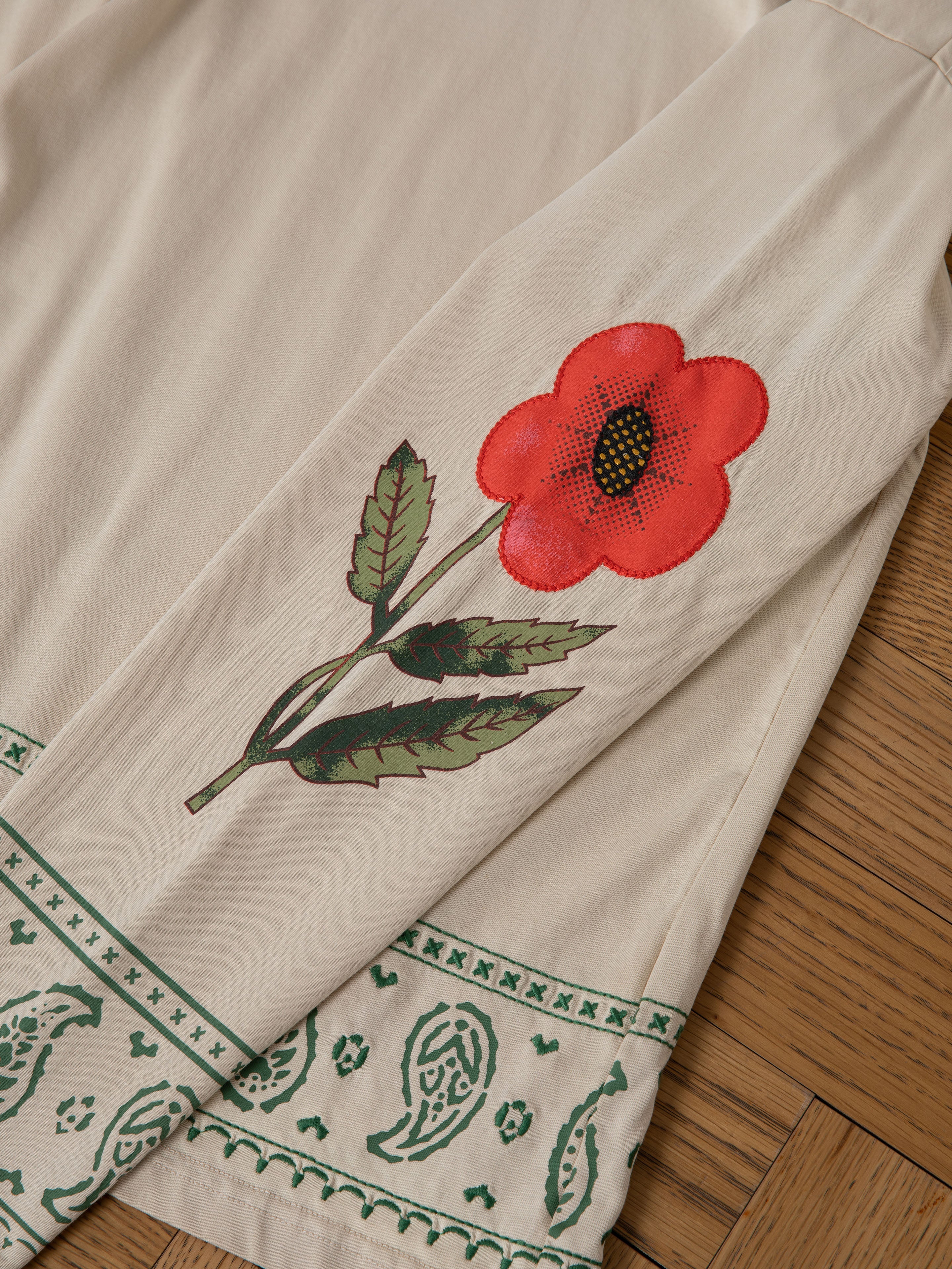 Garden Bloom Embroidered LS Tee | Modern Menswear by yycbvcnbmmnbm