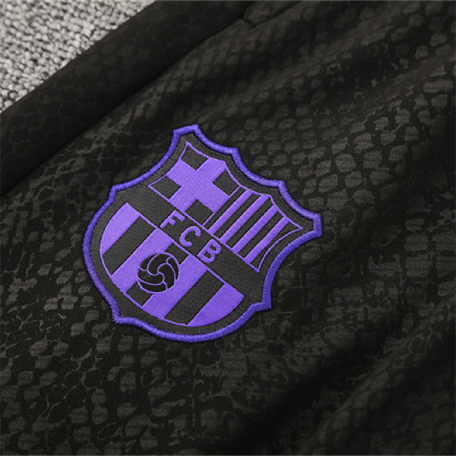AlphaJersey-Barcelona 25-26 X KB Kids Long Sleeve Training Set - Black Top & Black Pants