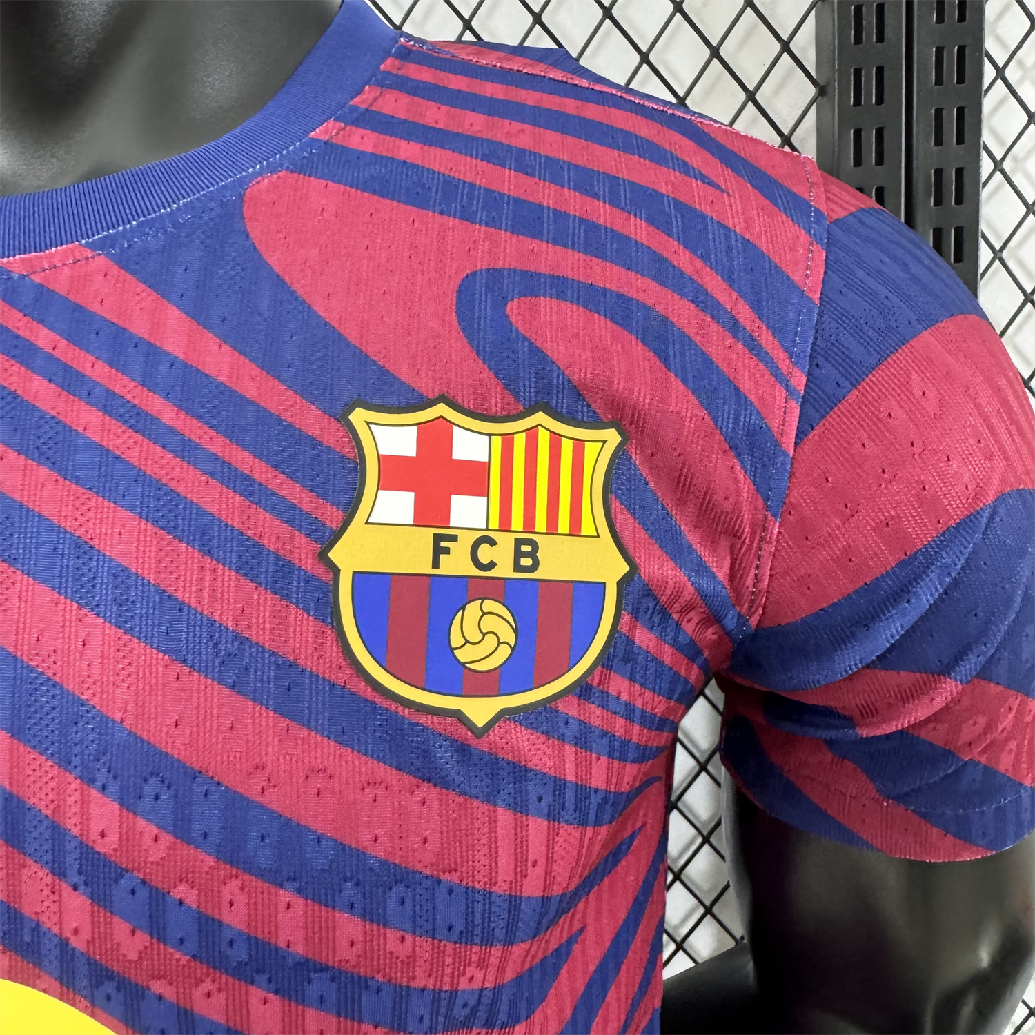 AlphaJersey-Barcelona 25-26 Red & Blue Contours Special Jersey - Player Version