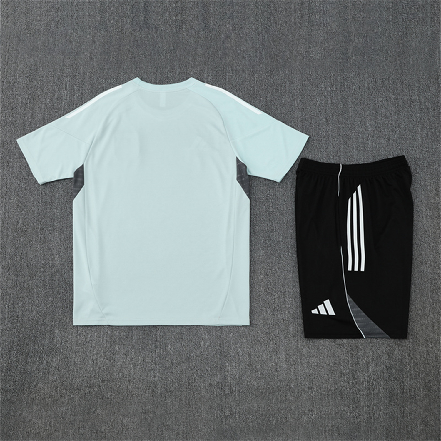 AlphaJersey-Japan 25-26 Short-Sleeve Training Set - Light Blue Top and Black Shorts