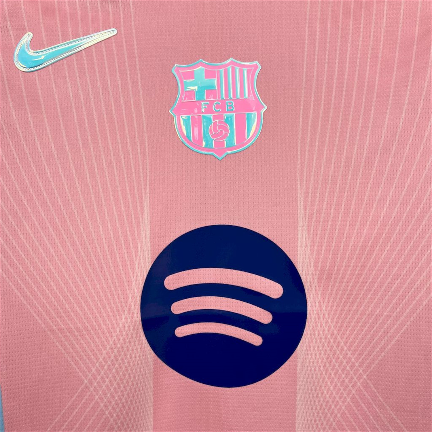 AlphaJersey-Barcelona 25-26 T90 White Lines Pink Special Jersey - Fans Version