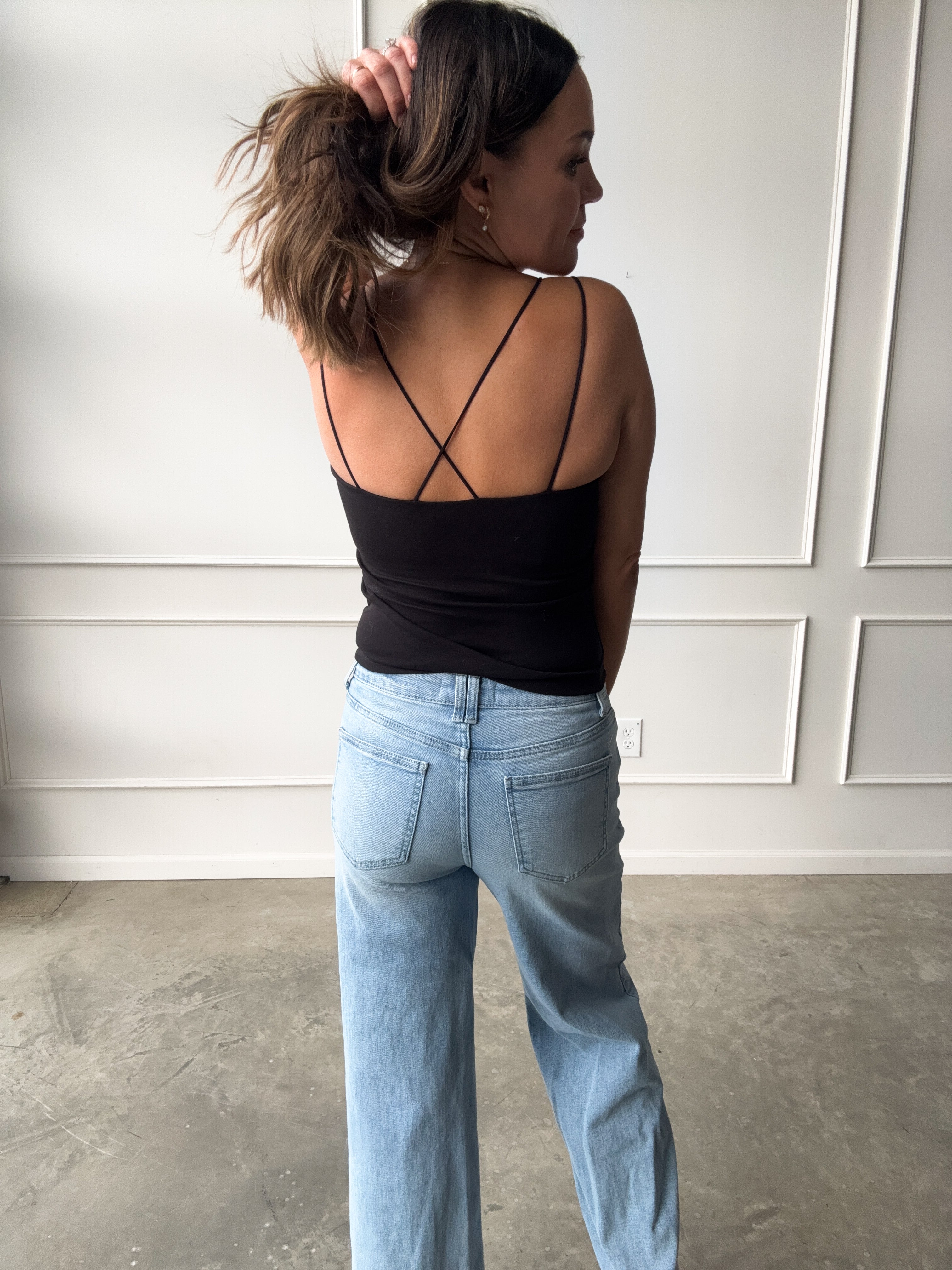 Black Cami with Built-In Bra | Elegant Women's Fashion by coolavocek
