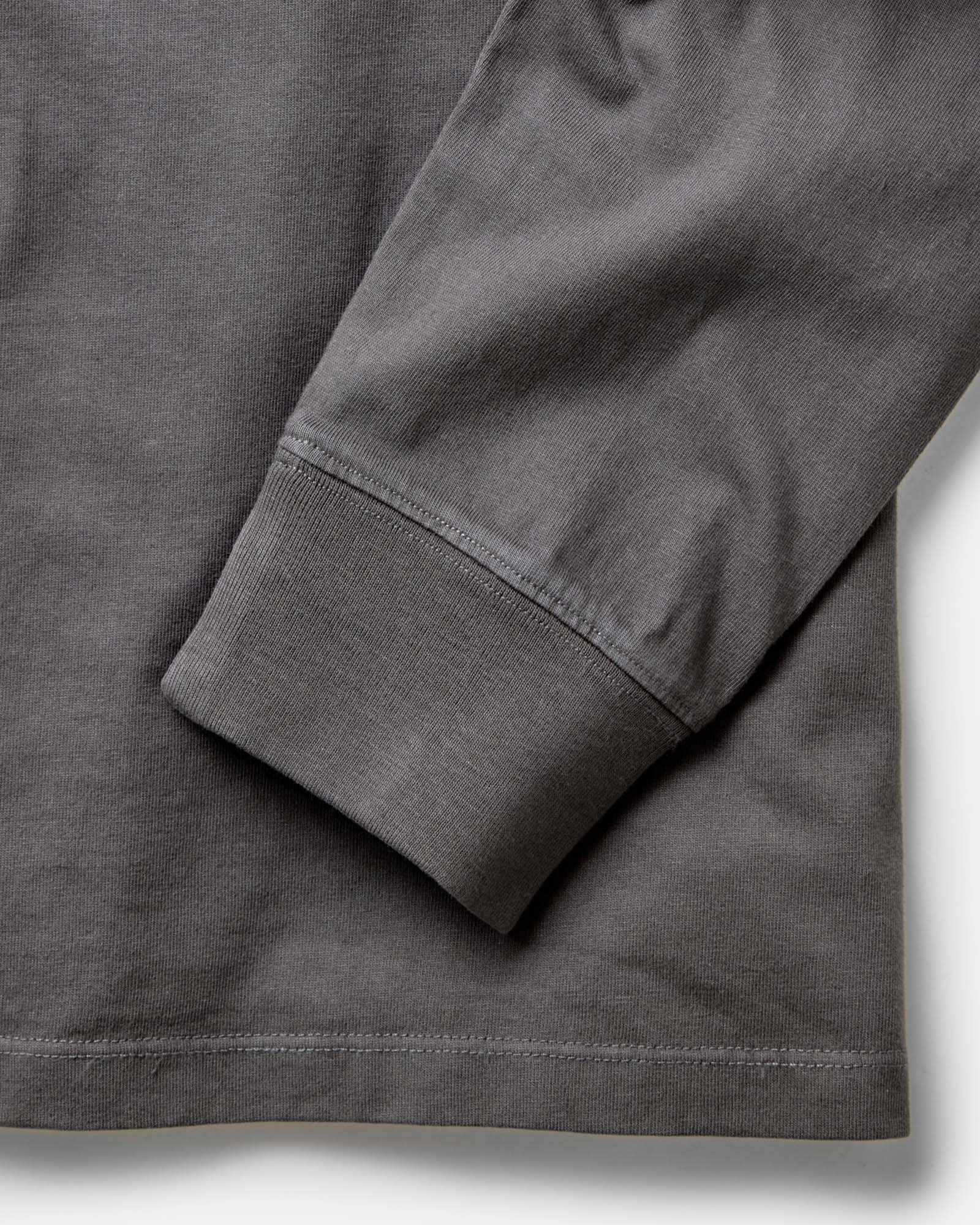 The Organic Cotton Long Sleeve Tee in Faded Black | Modern Menswear by yycbvcnbmmnbm