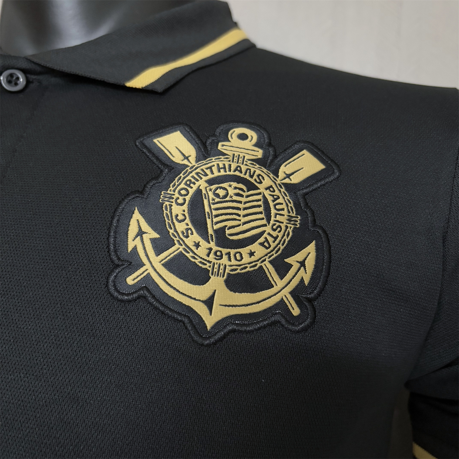 AlphaJersey-Corinthians 25-26 Black Gold Special Jersey - Player Version