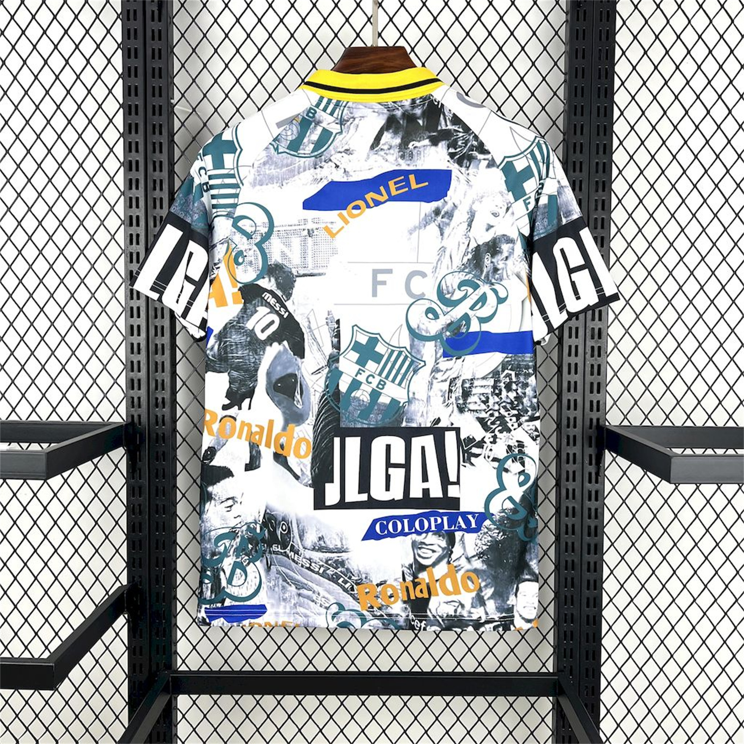 AlphaJersey-Barcelona 25-26 Ronaldo & Messi White Special Jersey - Fans Version