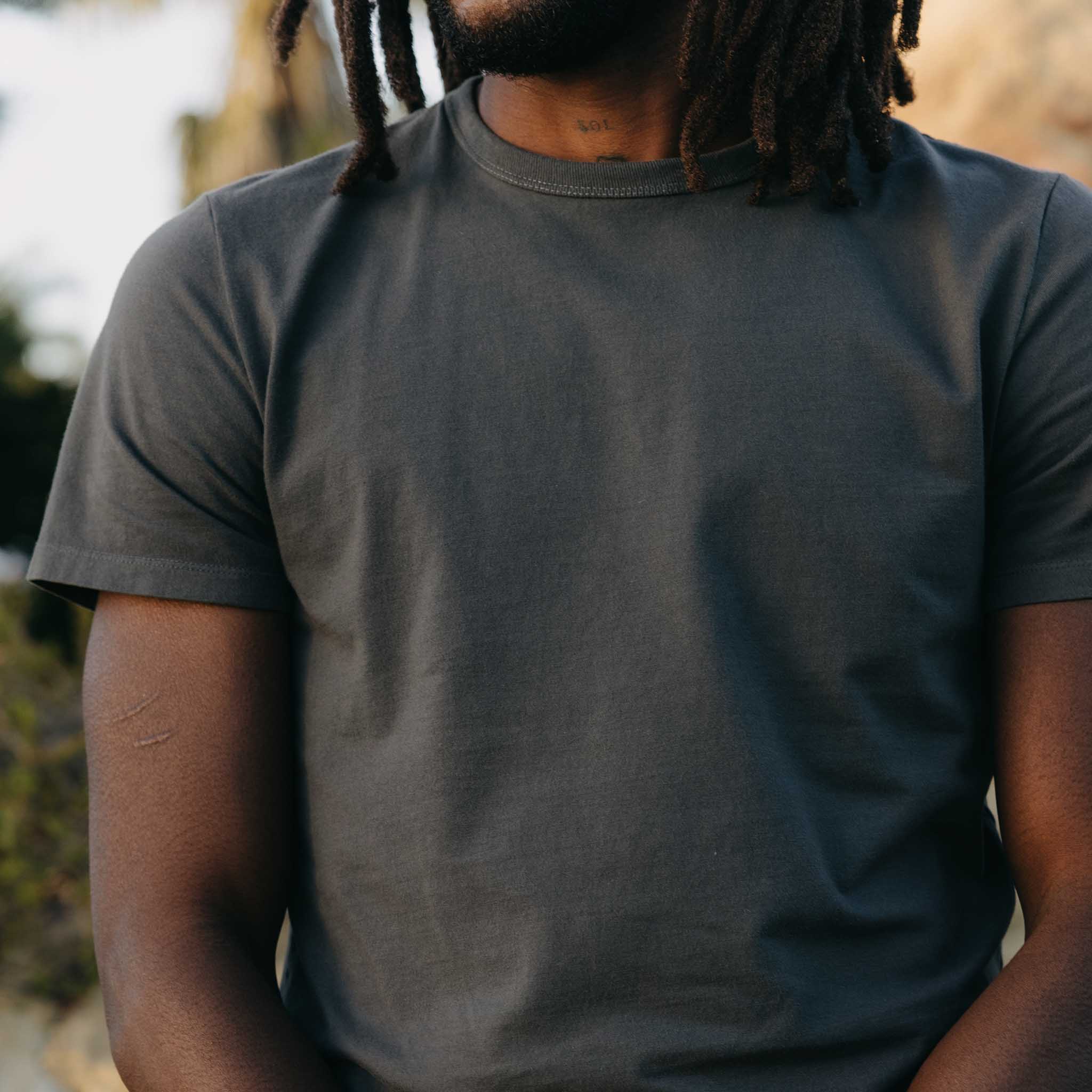 The Organic Cotton Tee in Faded Black | Modern Menswear by yycbvcnbmmnbm