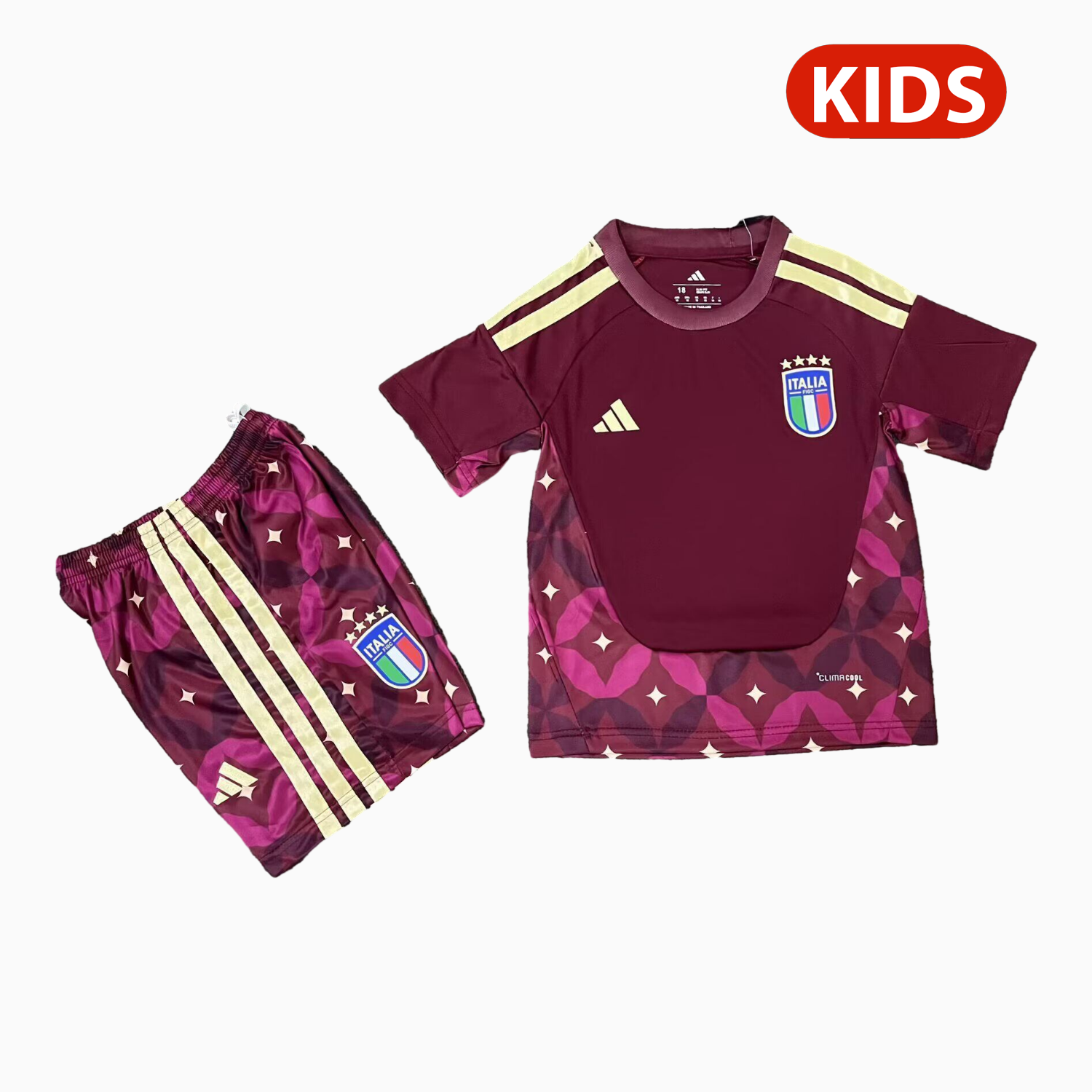 AlphaJersey-Italy 2026 Goalkeeper Red Kids Kit