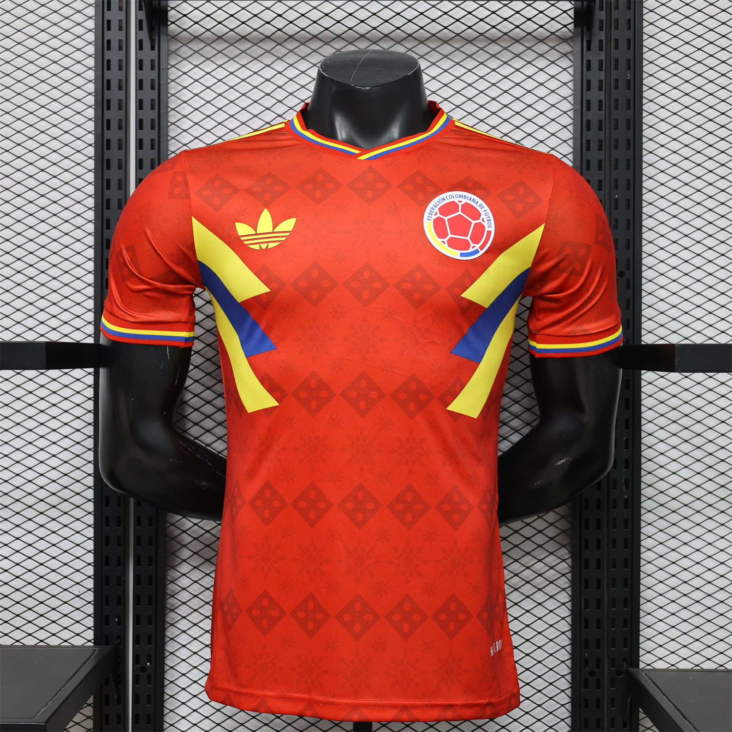 AlphaJersey-Colombia 2026 Red With Yellow Blue Special Jersey - Player Version