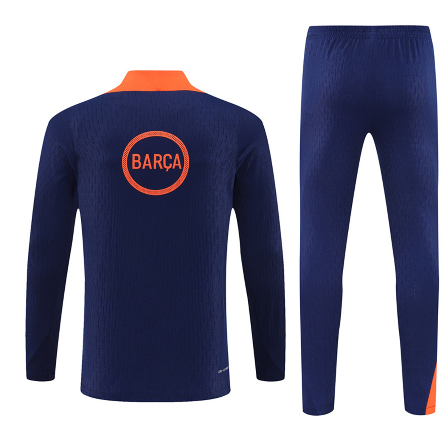 AlphaJersey-Barcelona 25-26 Kids Long Sleeve Training Set - Red Blue Line Top & Blue Pants