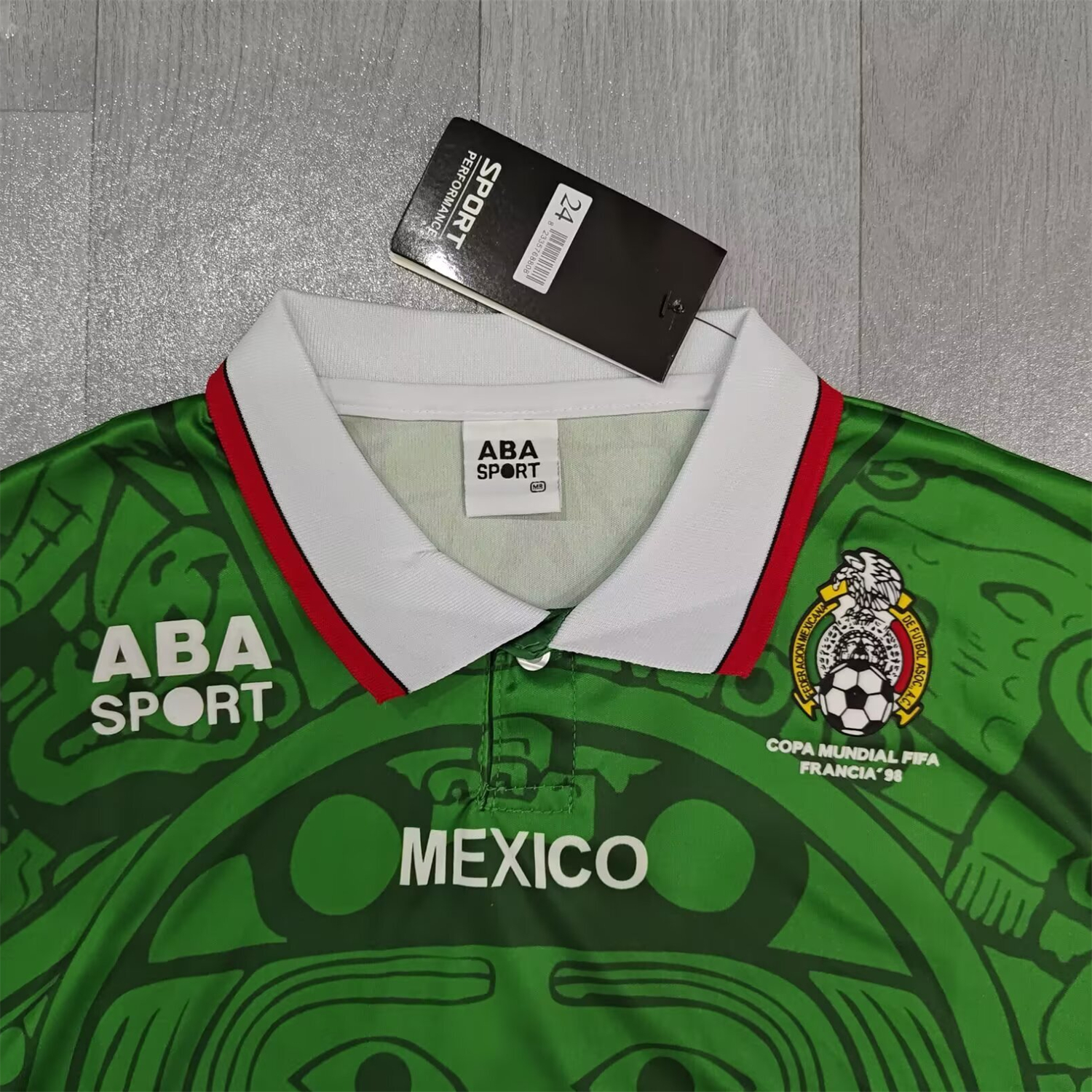AlphaJersey-Retro Mexico 1998 Home Kids Kit