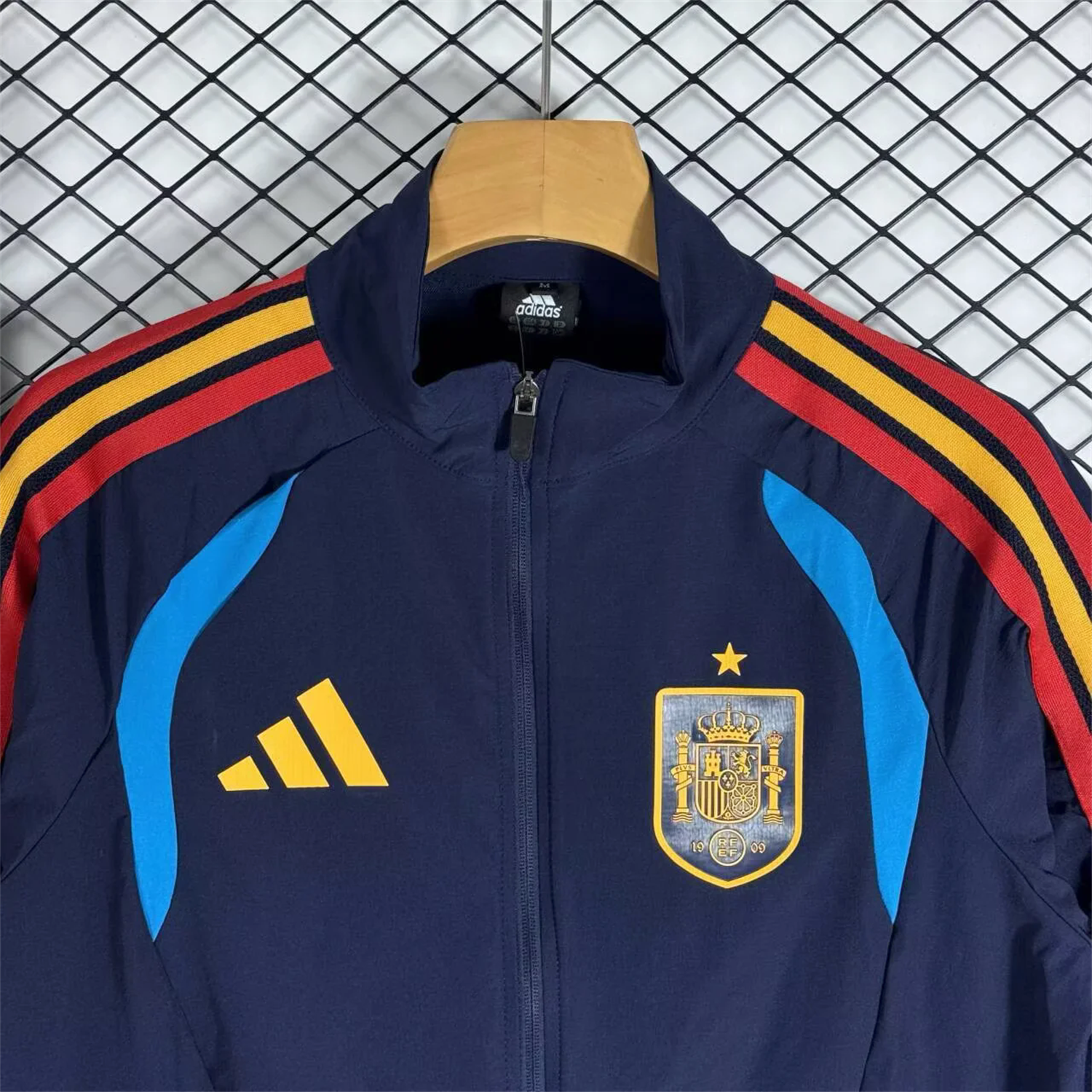 AlphaJersey-Spain 2026 Windbreaker Training Set - Blue Top and Pants
