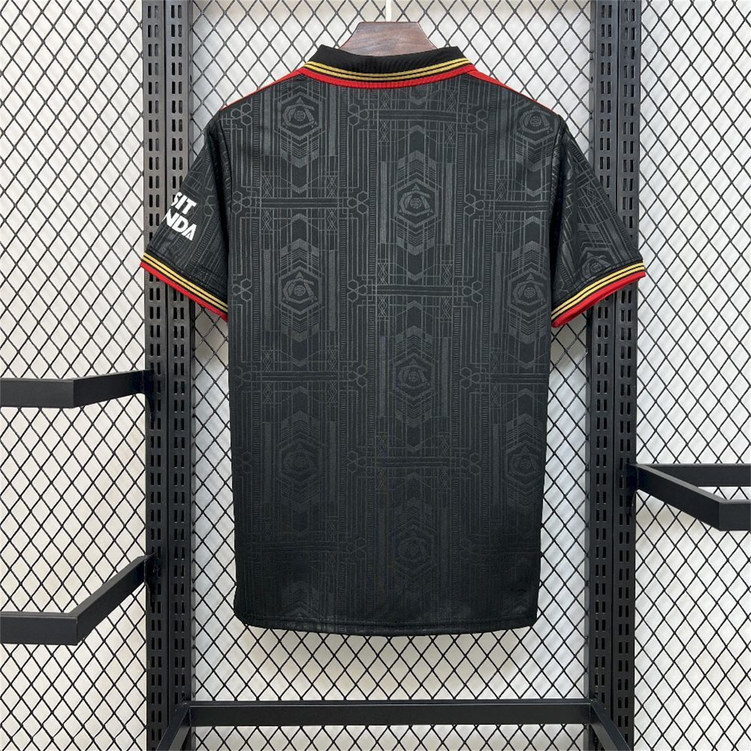 AlphaJersey-Arsenal 25-26 Black POLO Throwback Trefoil Jersey - Fans Version