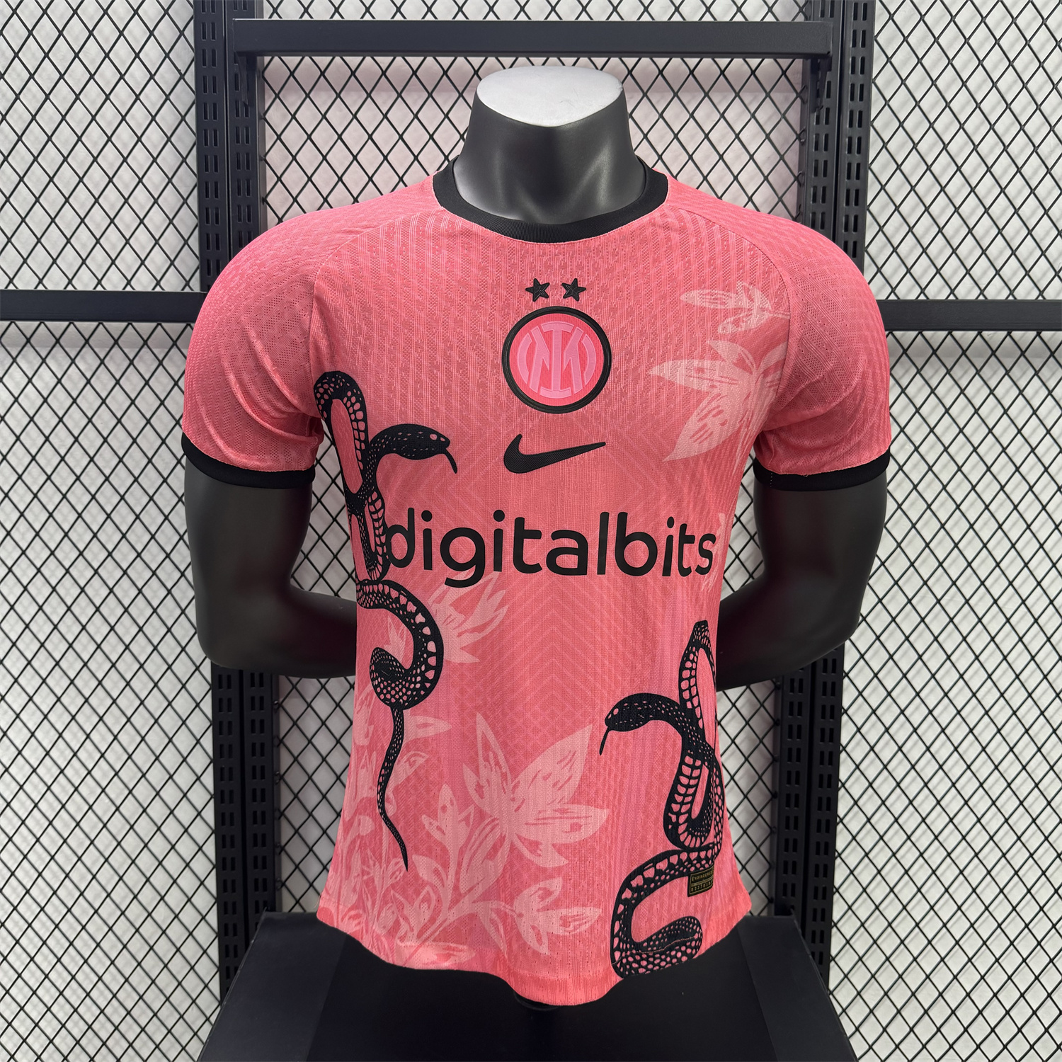 AlphaJersey-Inter Milan 25-26 Black Snake Special Pink Jersey - Player Version