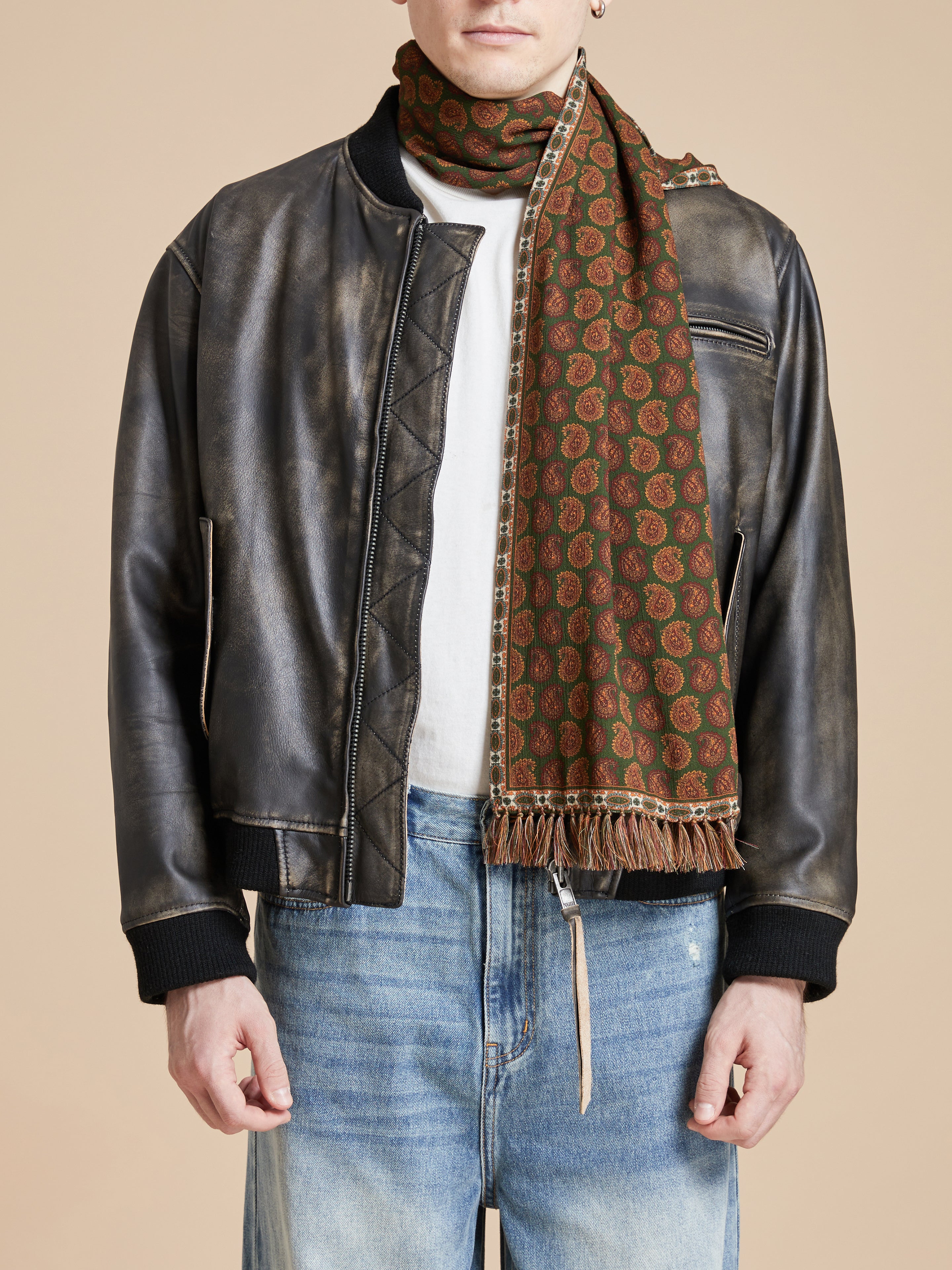Paisley Forest Scarf | Modern Menswear by yycbvcnbmmnbm