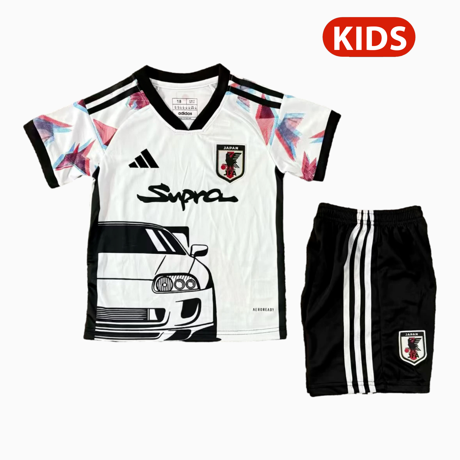 AlphaJersey-Japan 25-26 Black Car White Special Kids Kit