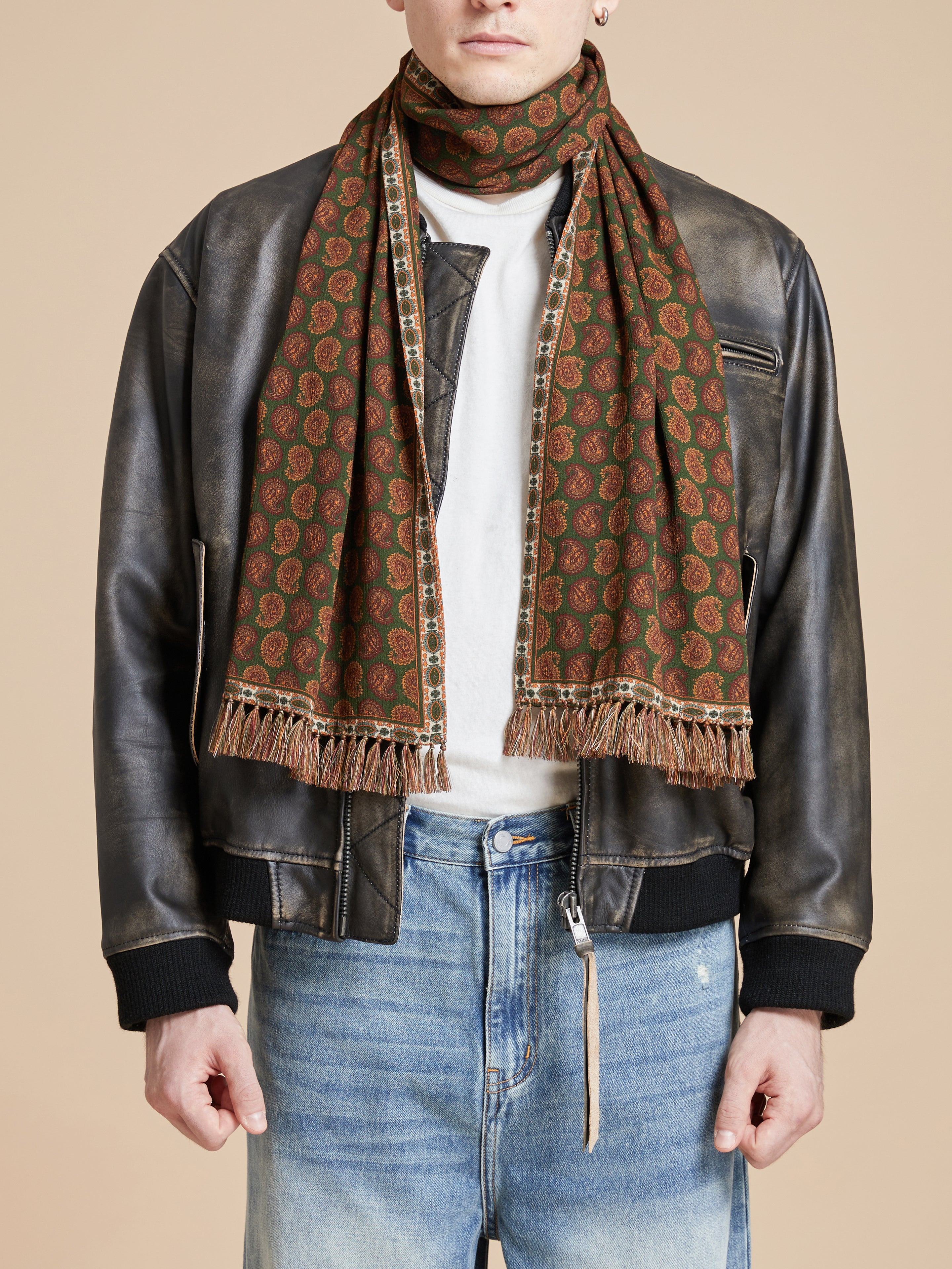 Paisley Forest Scarf | Modern Menswear by yycbvcnbmmnbm