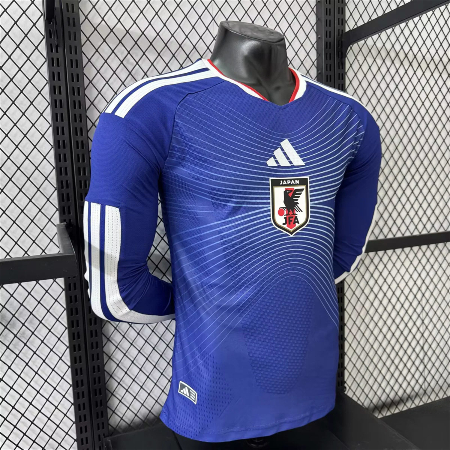 AlphaJersey-Japan 2026 Home Deep Blue Long Sleeves Jersey - Player Version