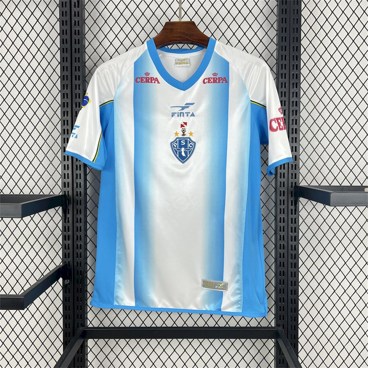 AlphaJersey-Retro Paysandu 2003 Third Blue Stripe Jersey