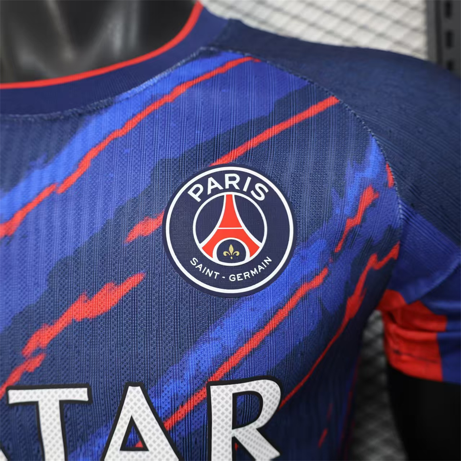 AlphaJersey-Paris Saint-Germain PSG X JD 25-26 Red Line Blue Special Edition Jersey - Player Version
