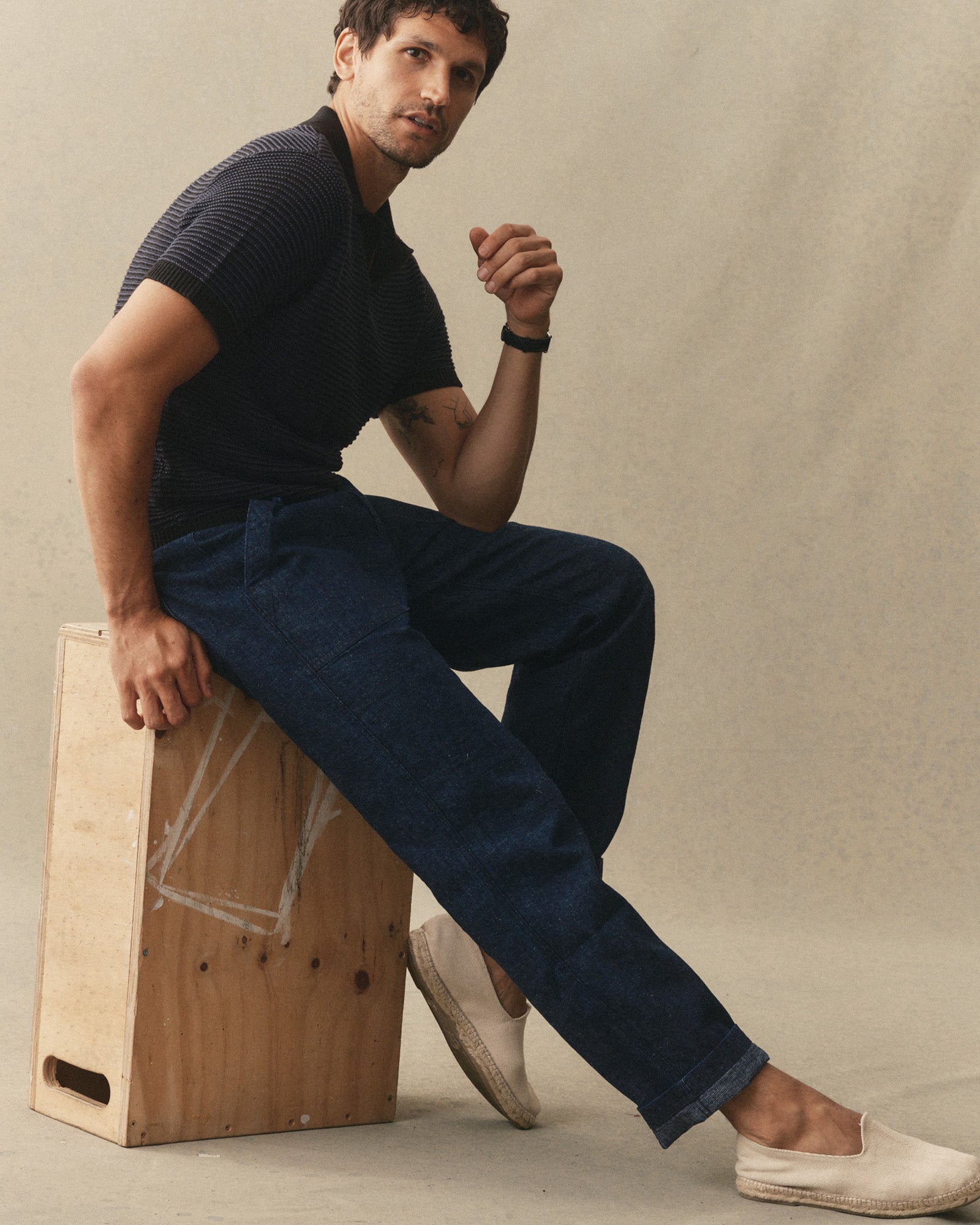 The Breakwater Pant in Rinsed Indigo Hemp Denim | Modern Menswear by yycbvcnbmmnbm