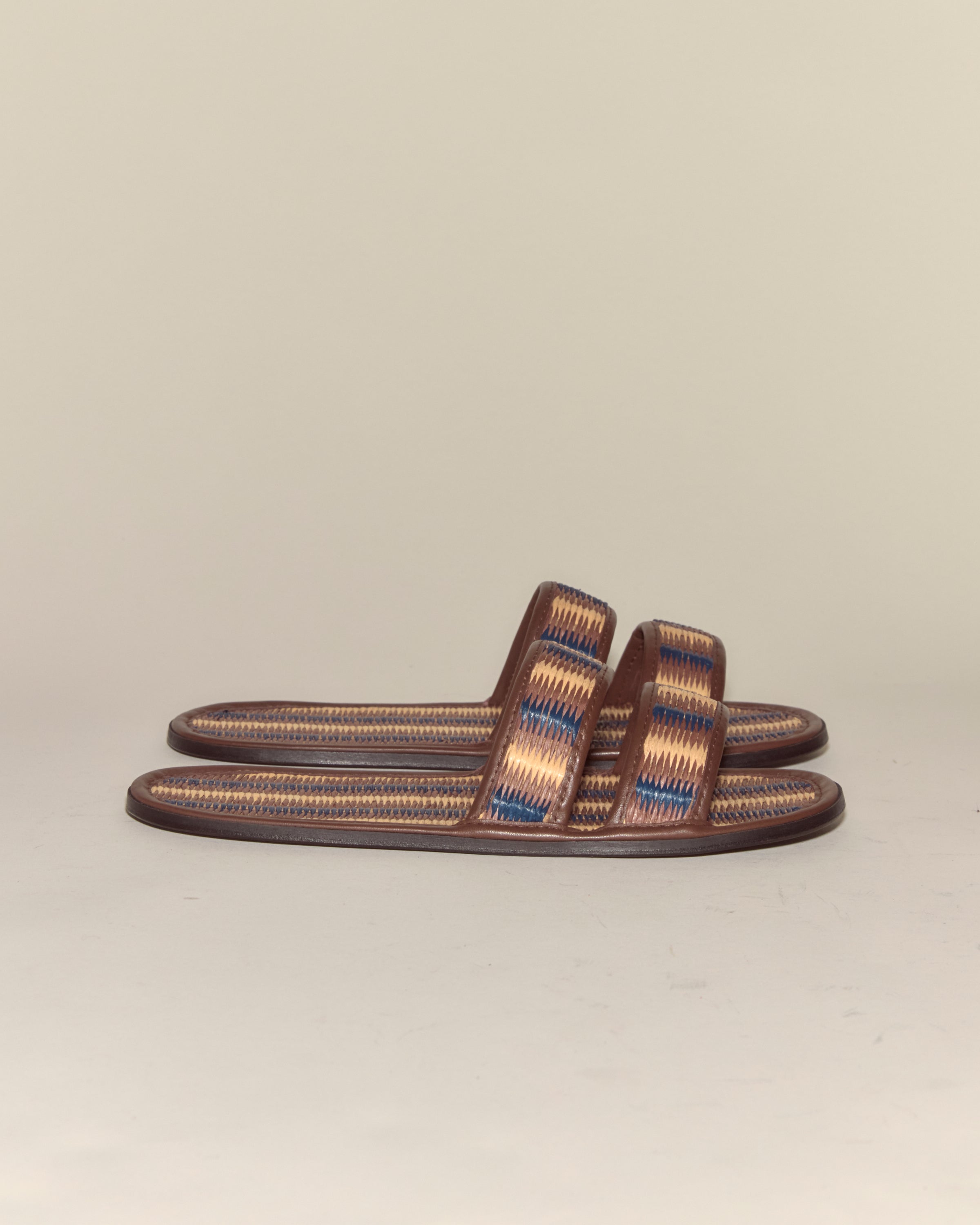 Duotone Summer Slides - Brown/Blue | Modern Menswear by yycbvcnbmmnbm