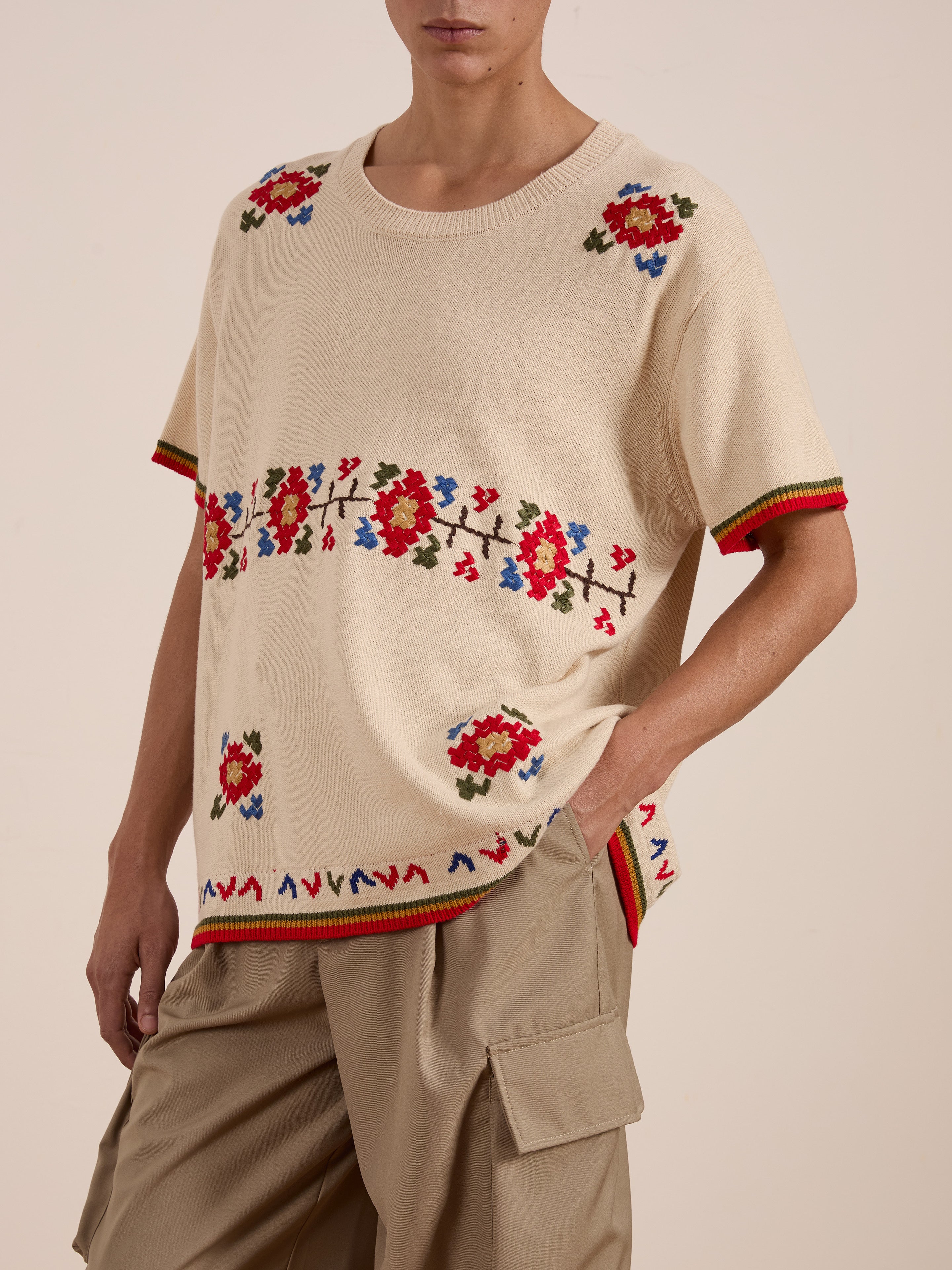 Knit Flower Petal Tee | Modern Menswear by yycbvcnbmmnbm