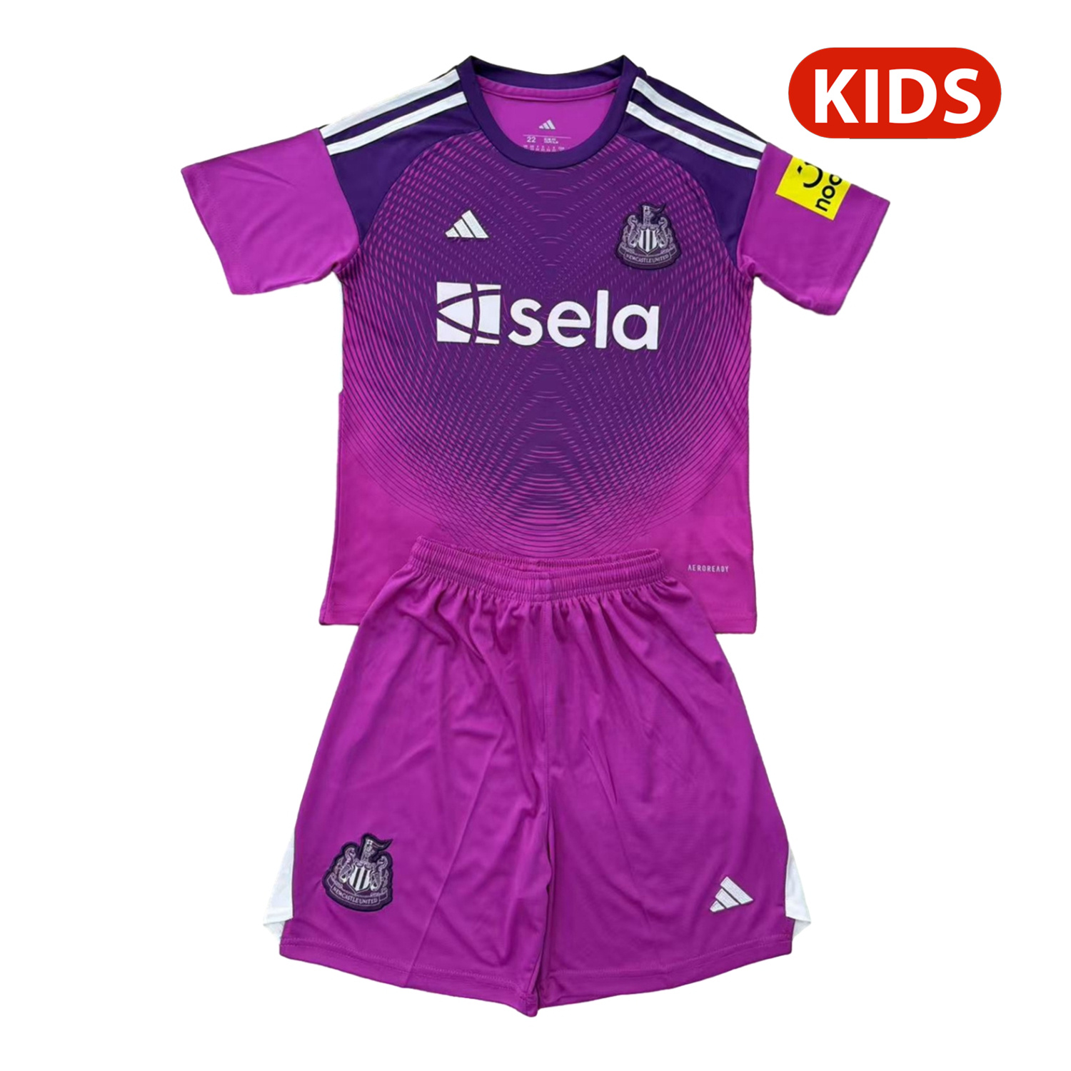AJ-AlphaJersey-Newcastle United 25-26 Purple Goalkeeper Kids Kit